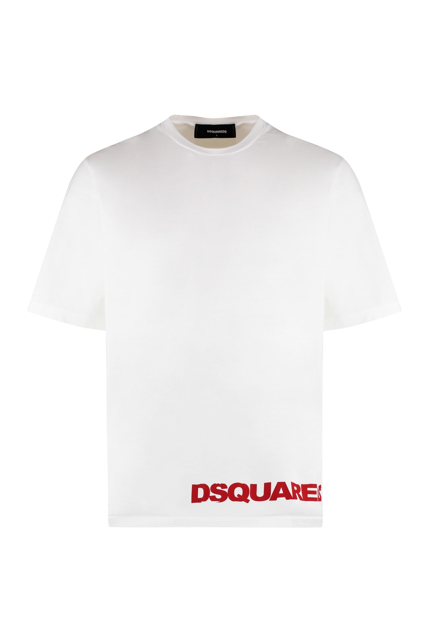 Shop Dsquared2 Cotton Crew-neck T-shirt In White