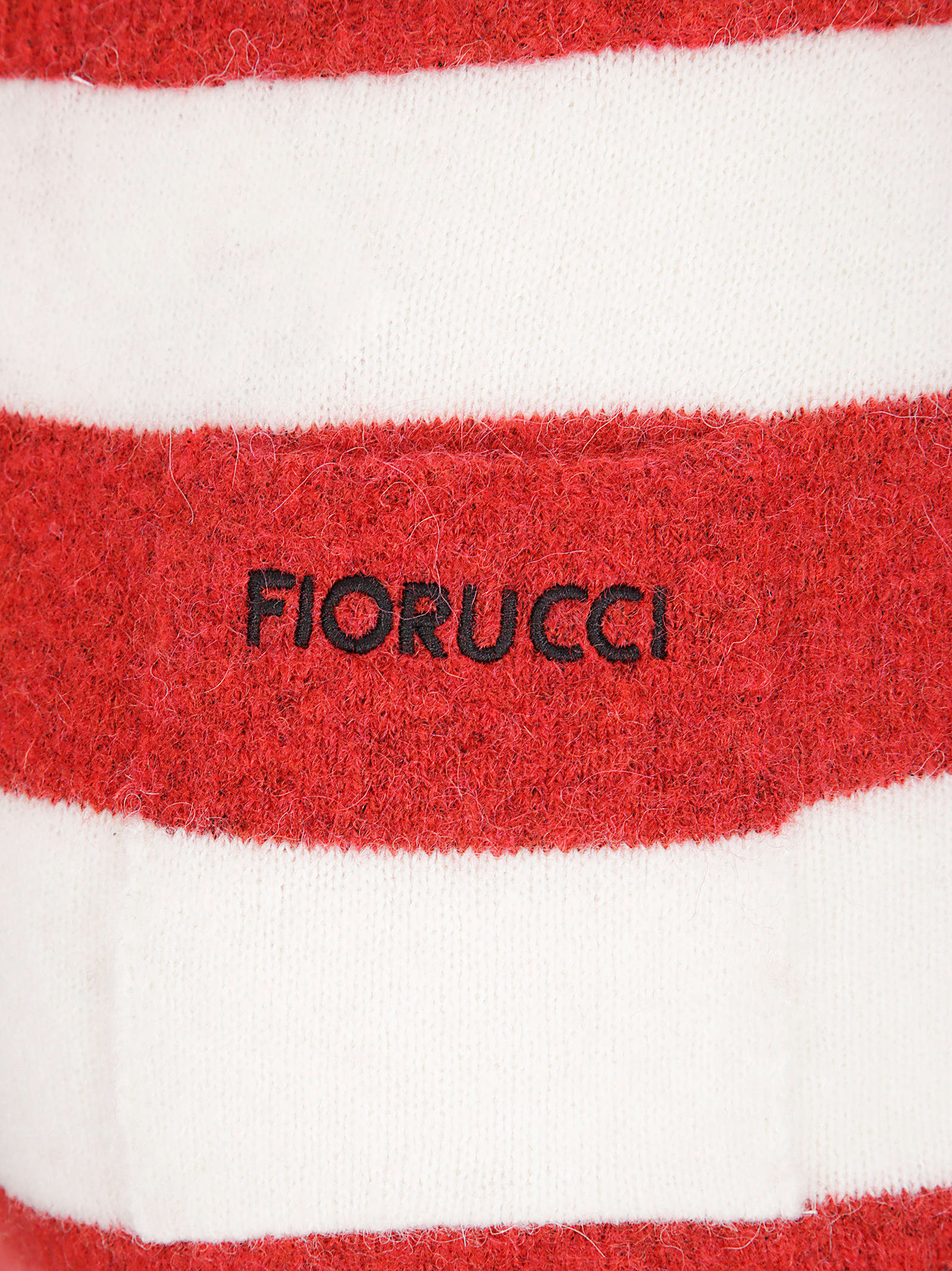 Fiorucci Red Striped Embroidered Alpaca Mini Shorts In Multi