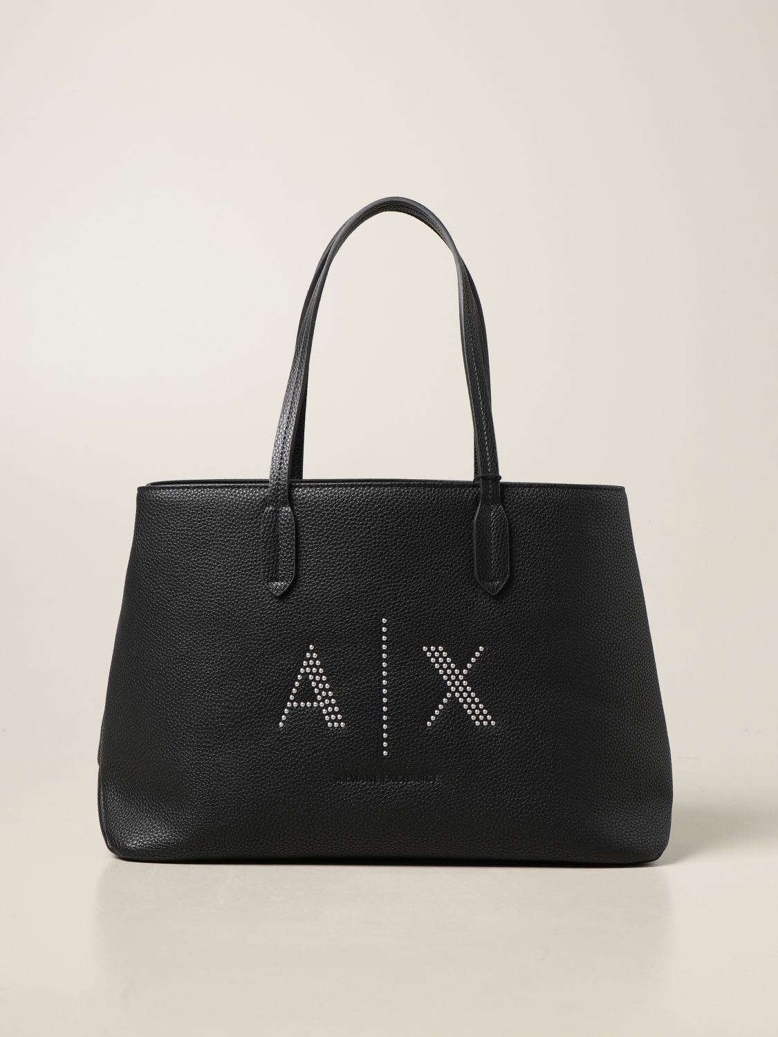 ARMANI COLLEZIONI ARMANI EXCHANGE TOTE BAGS ARMANI EXCHANGE SHOULDER BAG IN SYNTHETIC TEXTURED LEATHER,942698 CC530 00020