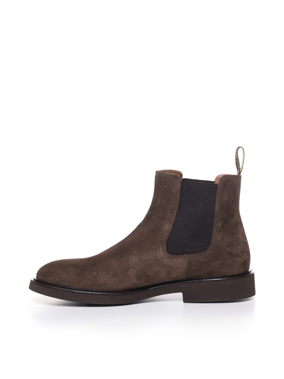 Shop Doucal's Chelsea Ankle Boot In Leather In Brown