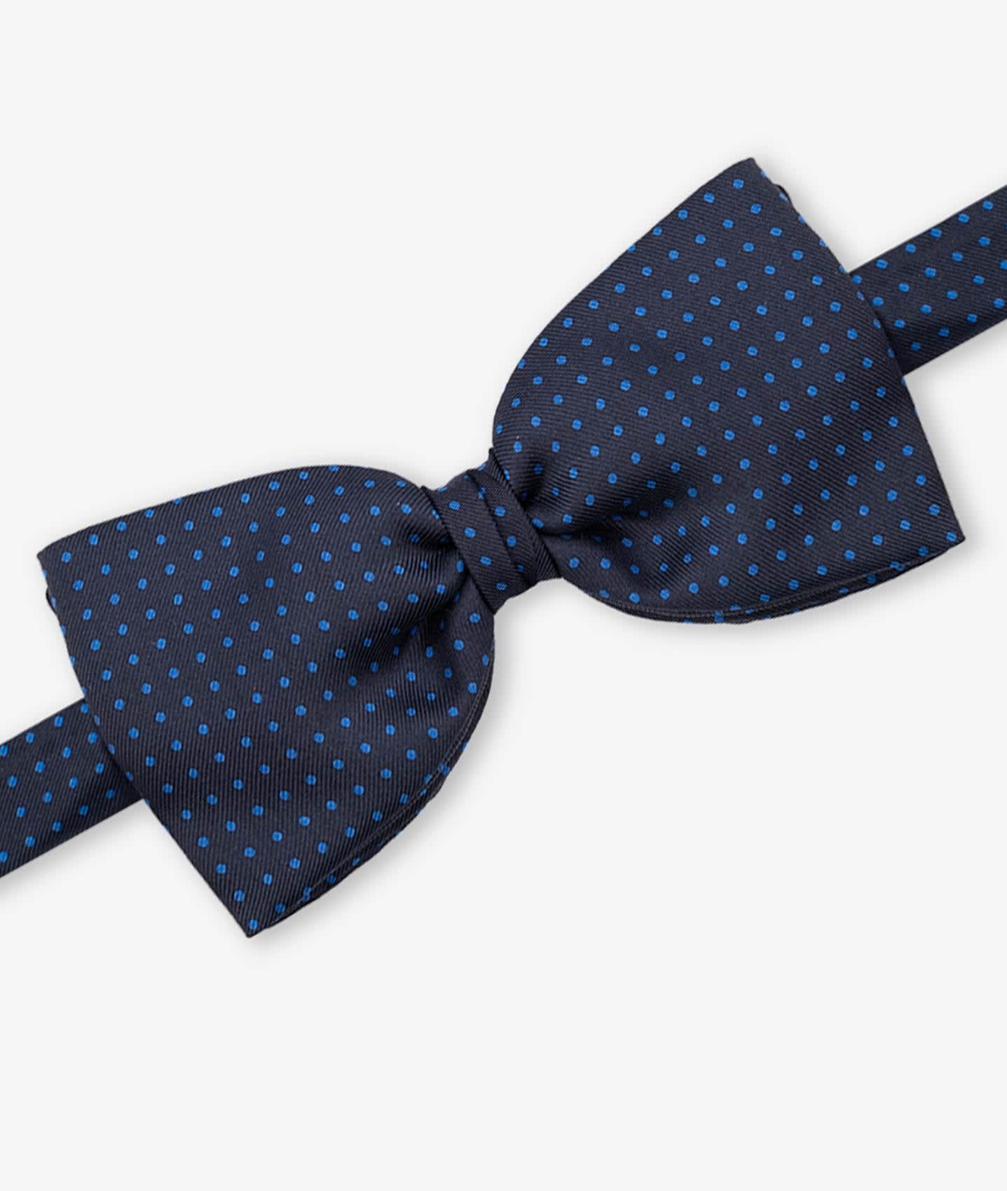 Shop Larusmiani Bow Tie Pois Tie In Navy