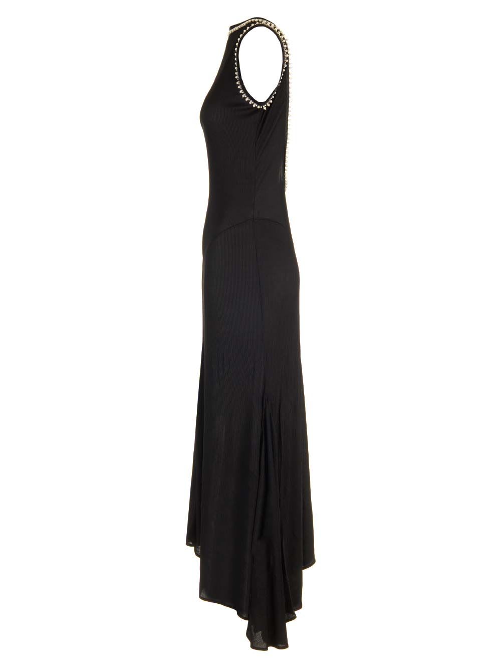 Shop Off-white Sleeveless Dress In Black