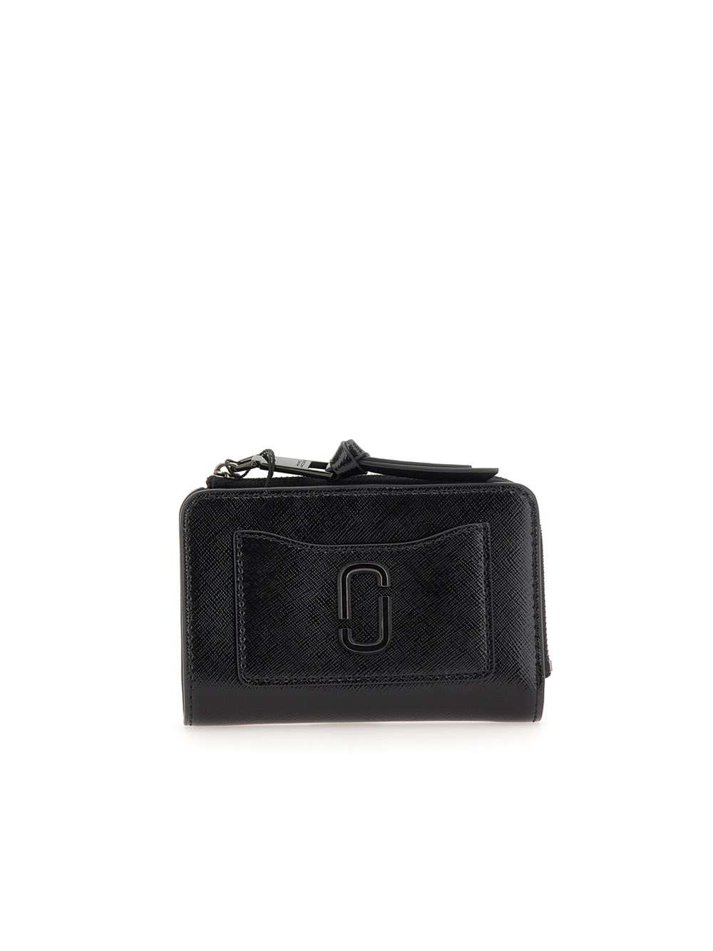 Marc Jacobs Black Leather Mini The Utility Snapshot Dtm Wallet In Black