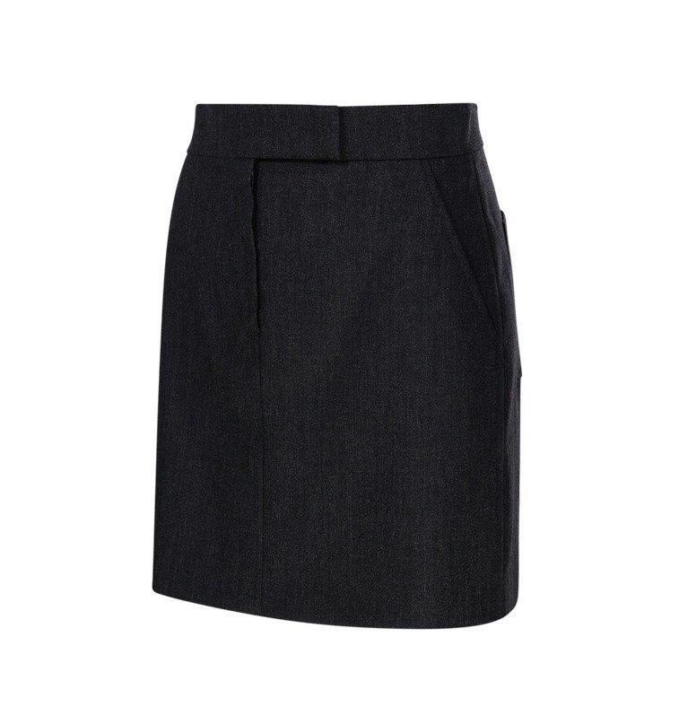 Max Mara High Waist Mini Skirt In Grey