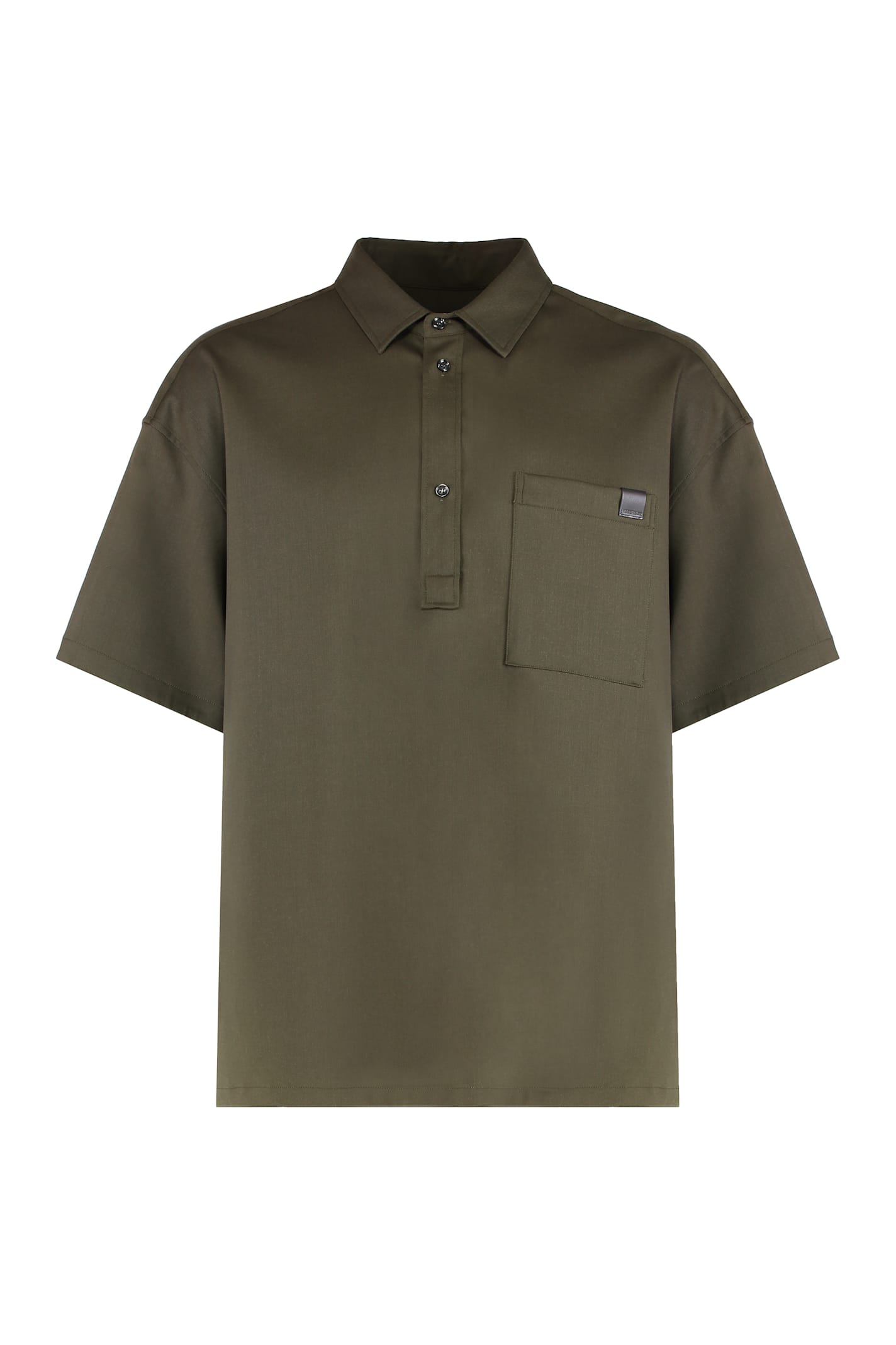 Darkpark Short Sleeve Wool Polo Shirt Pocket In Green