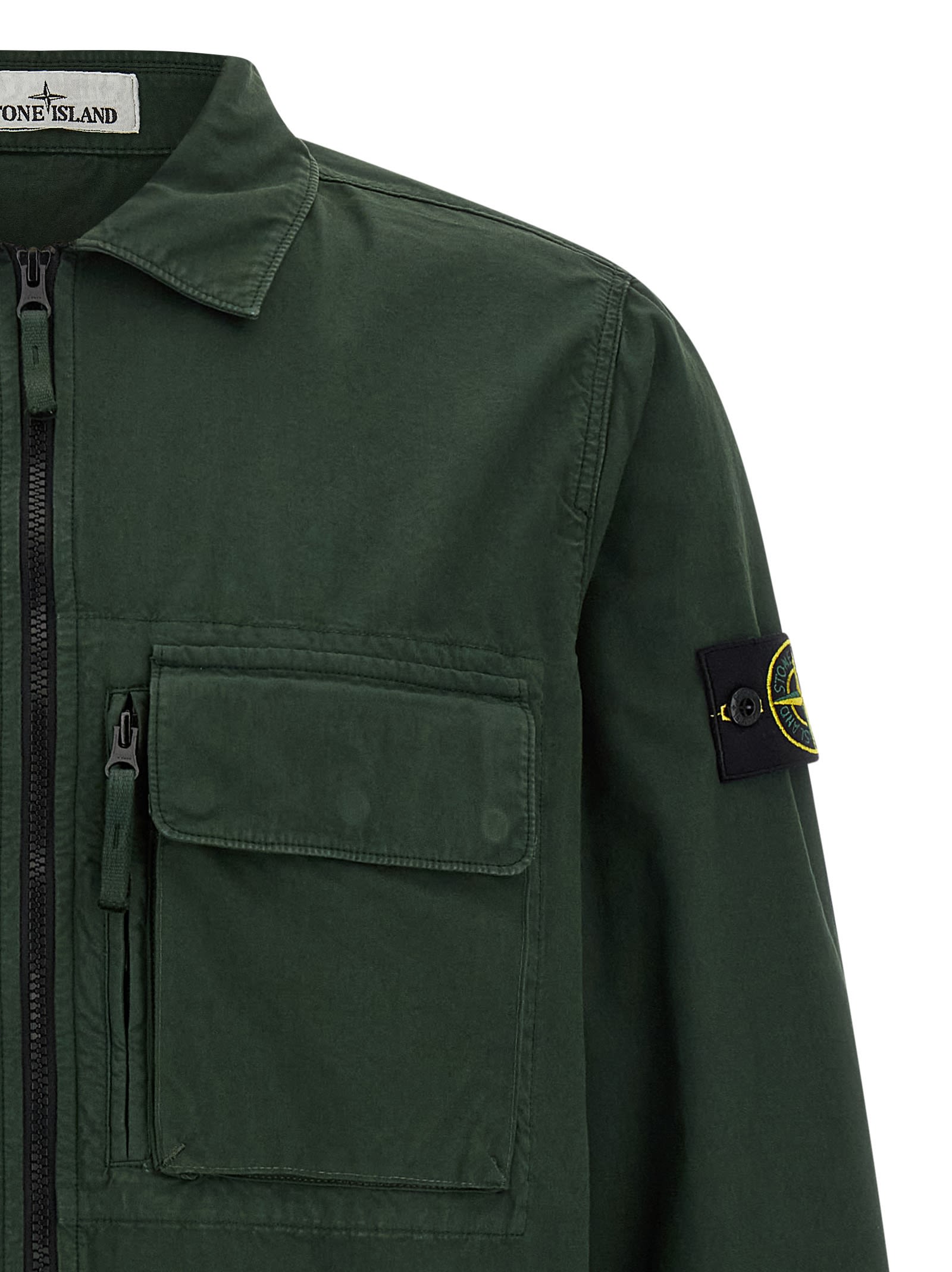 Stone Island Jacket With Compass Application In Multi
