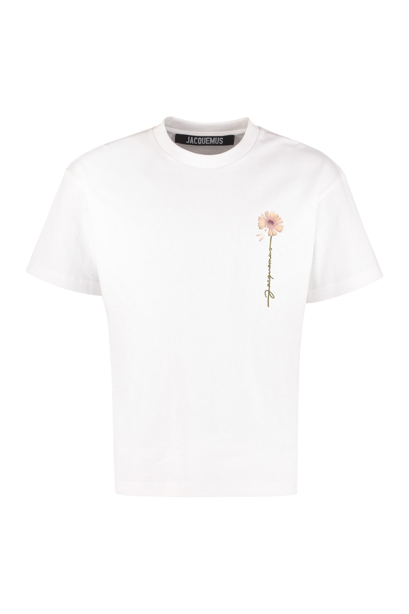 Jacquemus Le Tshirt Fleur Short Sleeve T-shirt In White