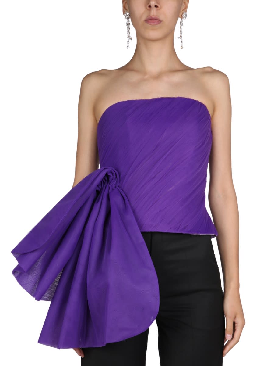 Shop Anouki Bow Top In Purple