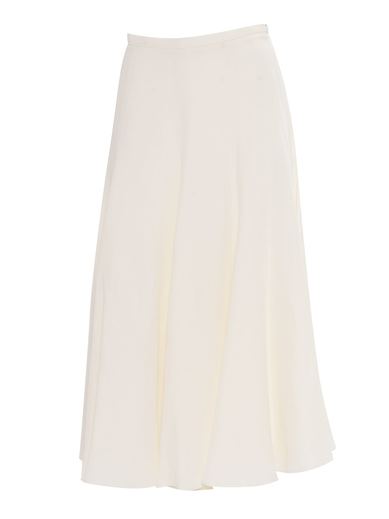 Viscose Linen Flared Skirt