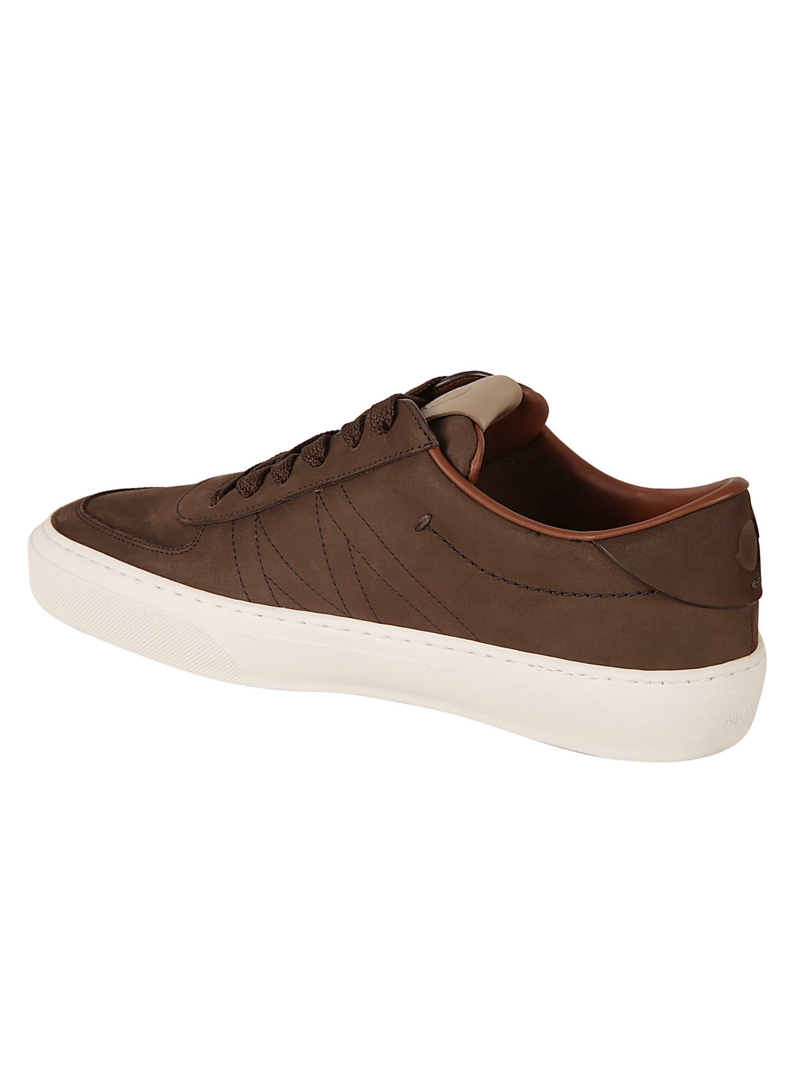 Shop Moncler Monclub Sneakers In Brown