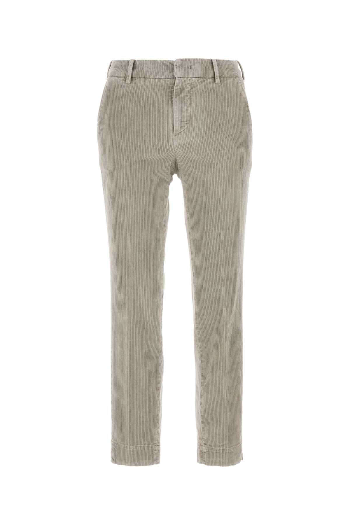 Shop Pt Torino Sand Corduroy Pant In Ghiaccio