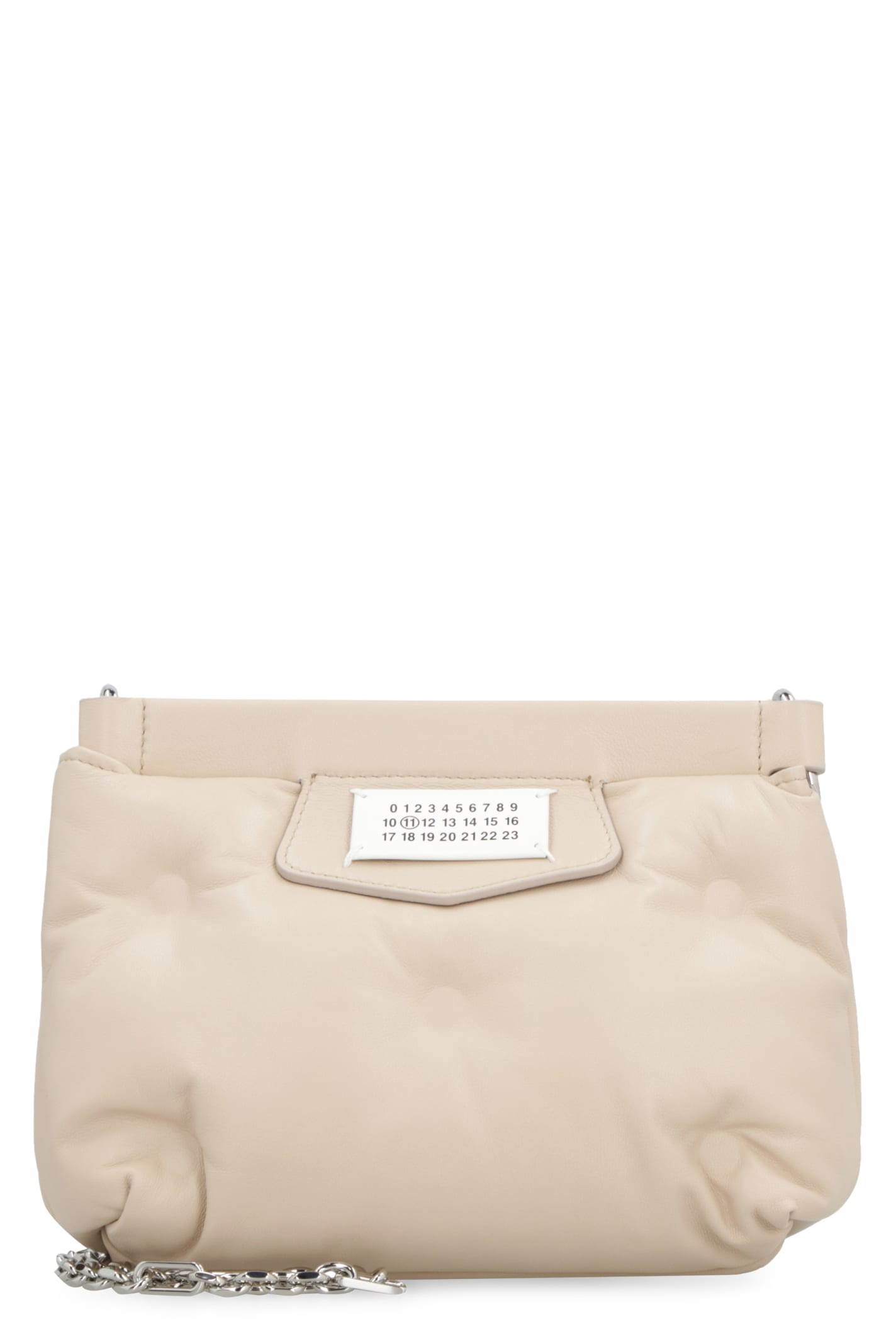 Maison Margiela Glam Slam Leather Clutch In Pale Pink