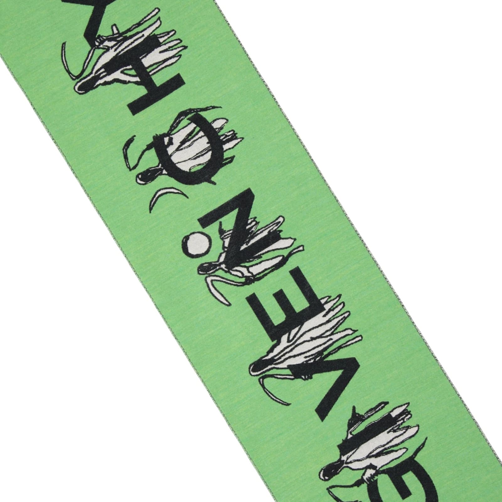 Givenchy Logo Wool Scarf Men In Green