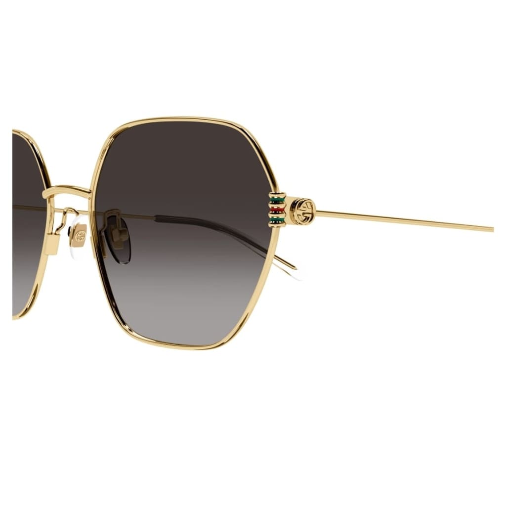 Shop Gucci Gg1285s 001 Sunglasses In Gold