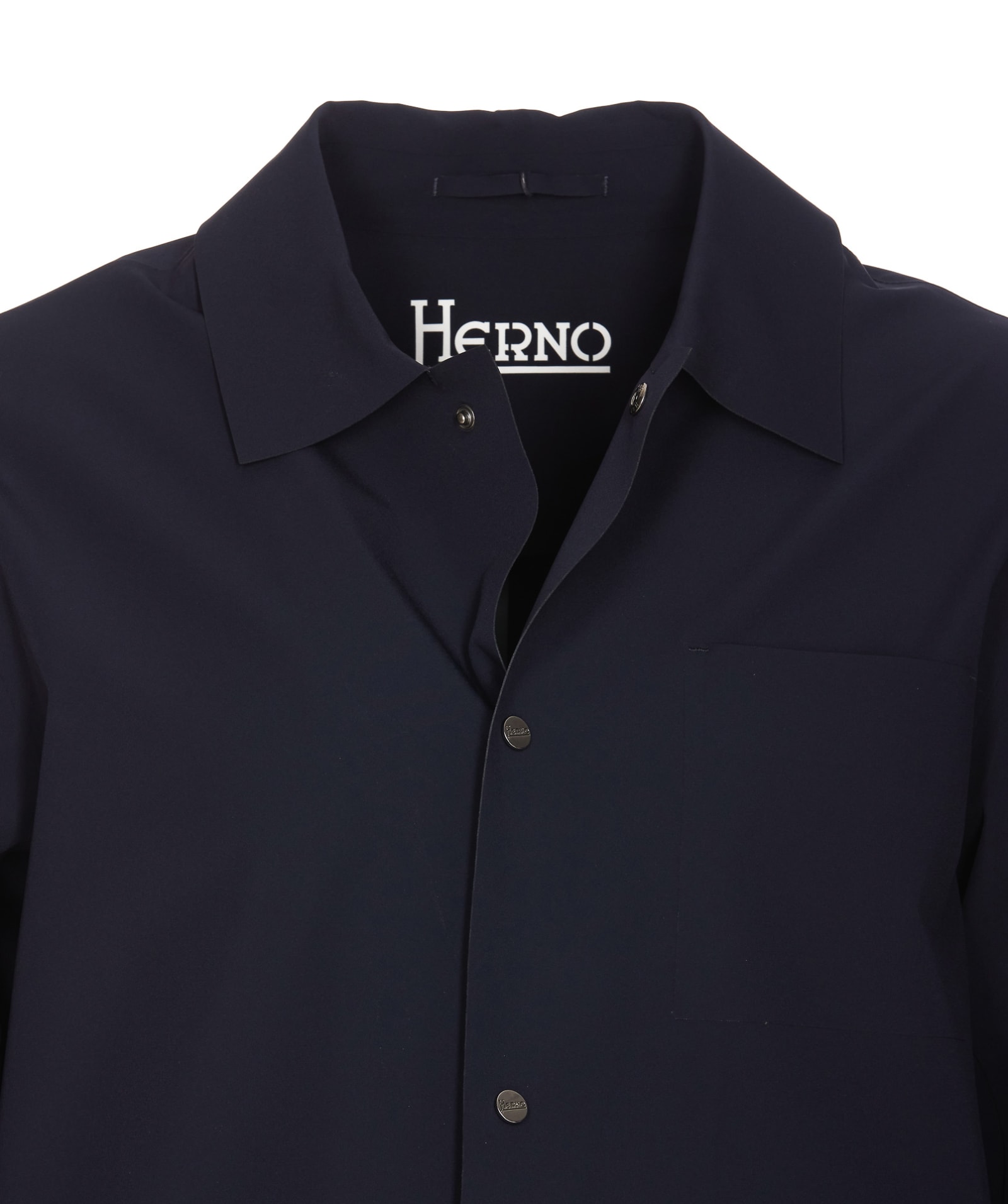 Shop Herno Shirt Jacket In Blue