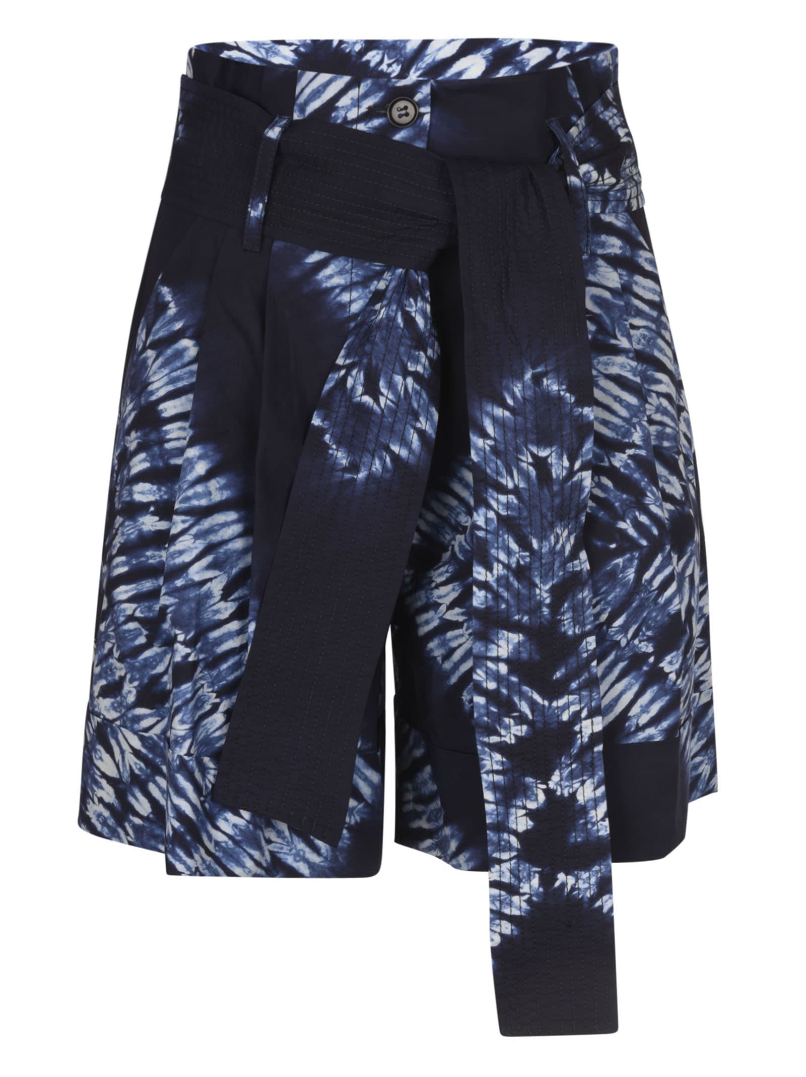 P.a.r.o.s.h Printed Shorts In Blue/azure