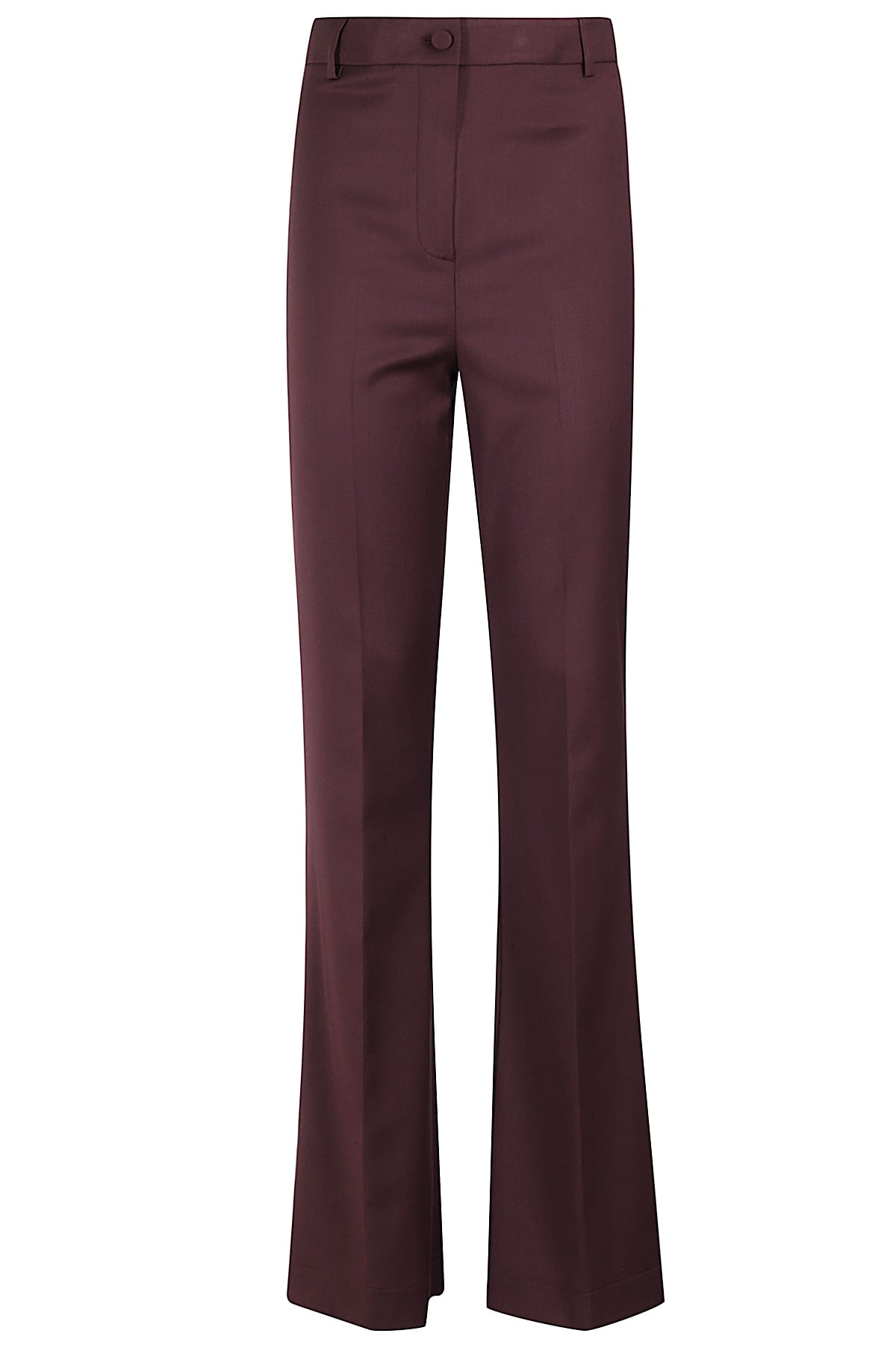 Shop Hebe Studio The Georgia Pant Soft Crepe In Burgundy