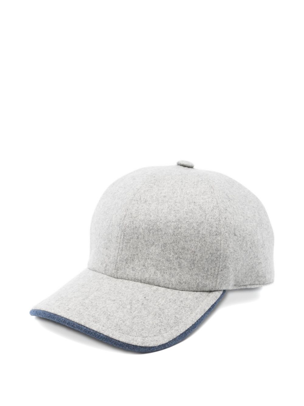 Barba Napoli Barba Felt Baseball Cap In Gray