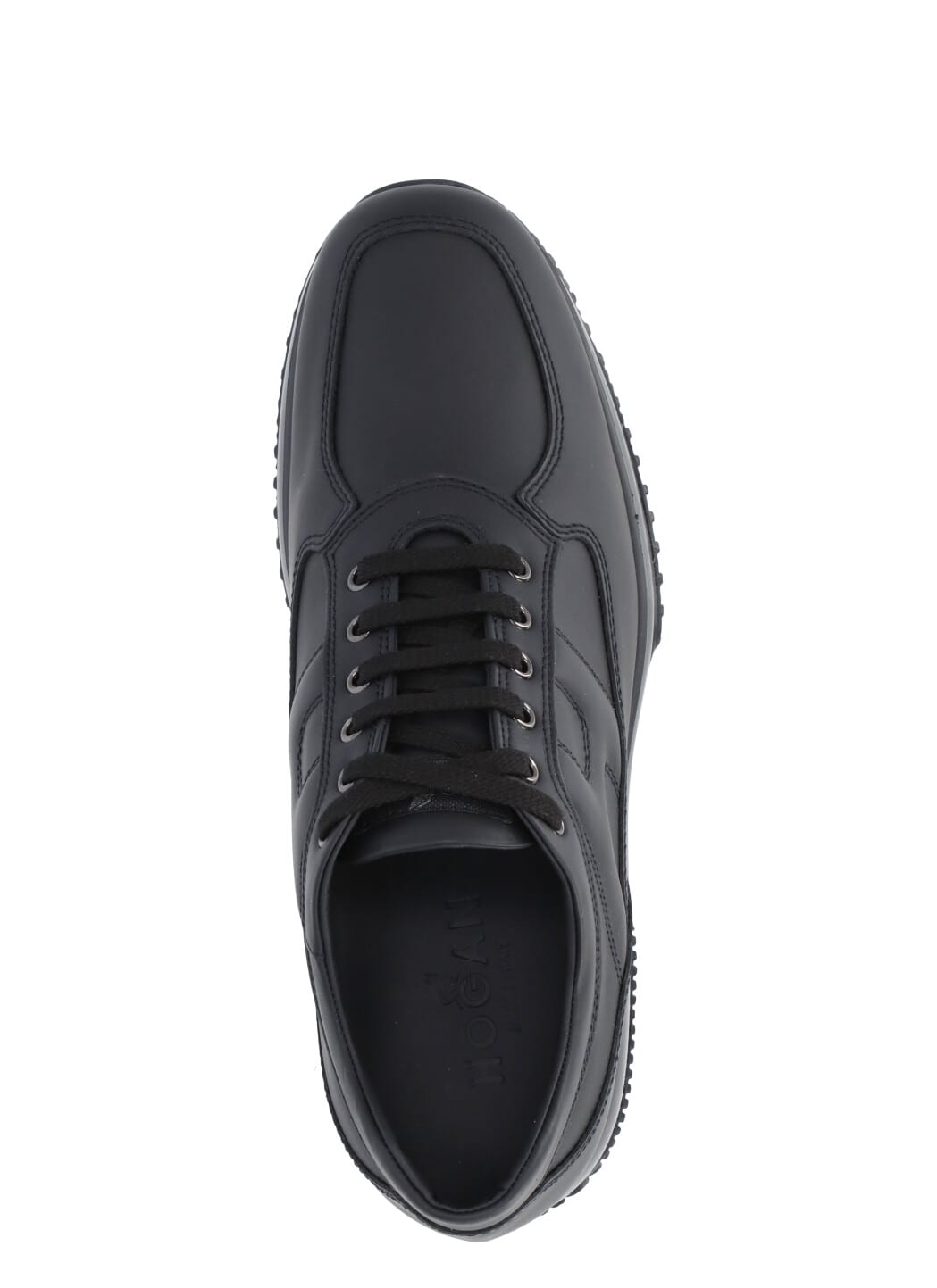 Hogan Interactive Model Sneakers With Rubber Sole And Premium Leather In Black