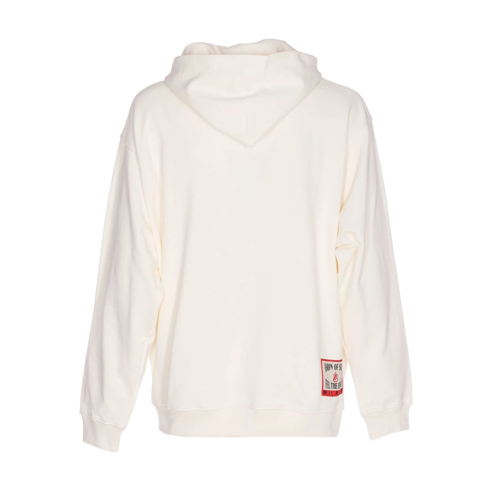 Vision Of Super Hoodie With Embroidered Flame In Neutral