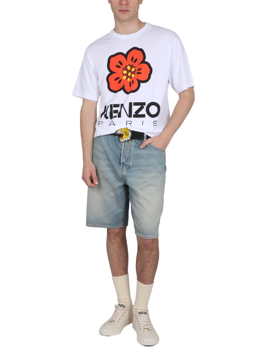 Shop Kenzo Boke Flower T-shirt In White
