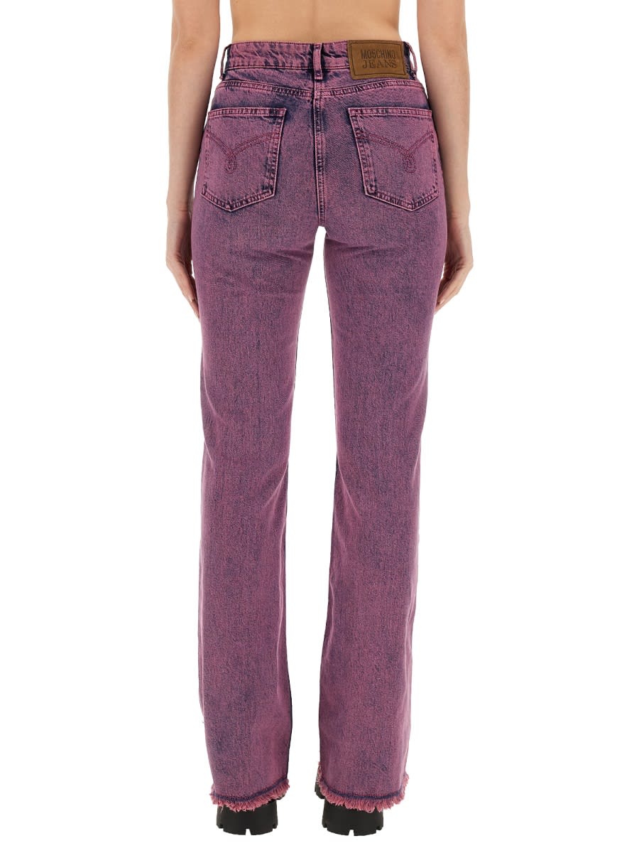 Shop M05ch1n0 Jeans Flare Pant In Pink