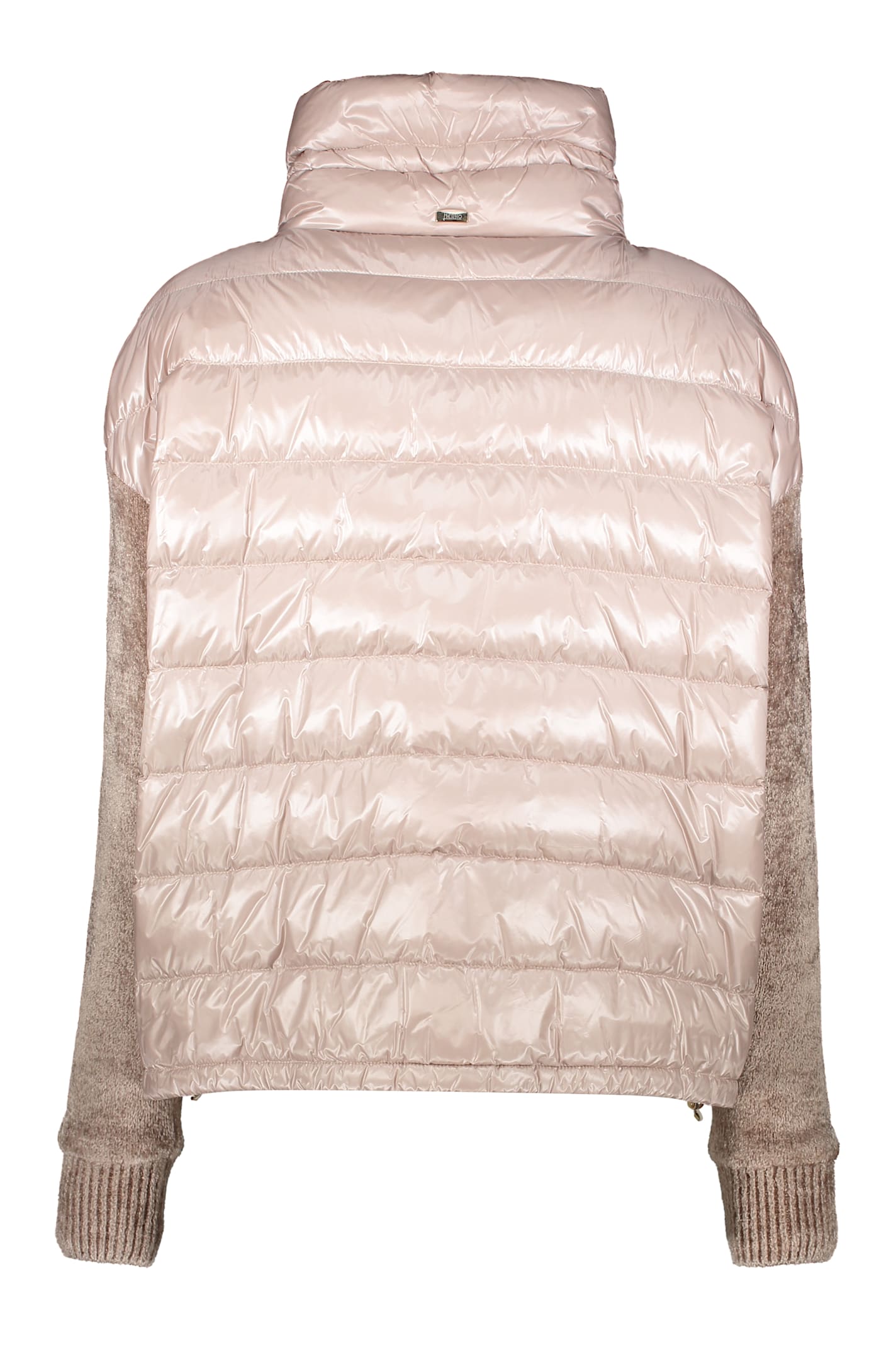Herno Lightweight Beige Down Jacket For A Modern Look In Pink