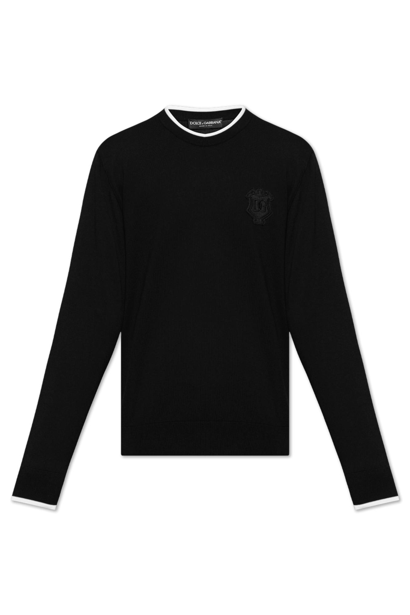 Shop Dolce & Gabbana Sweater With Logo In Nero