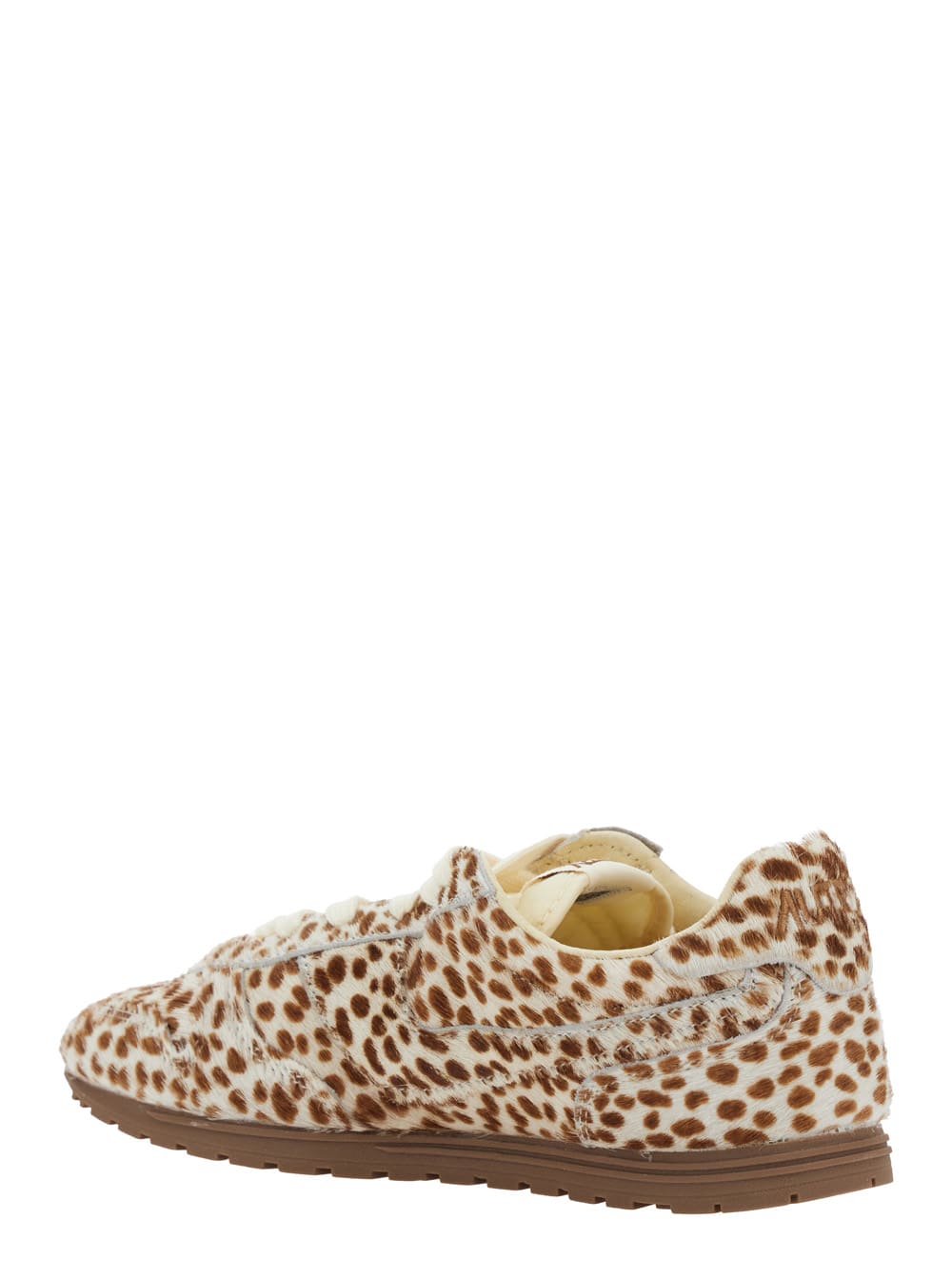 Autry Windspin Sneakers In Animalier Pony Skin In Brown