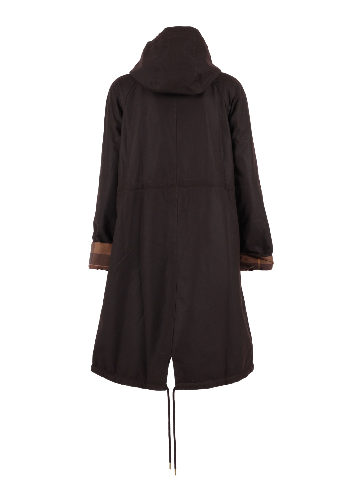 Barbour Marcy Wax Parka In Brown