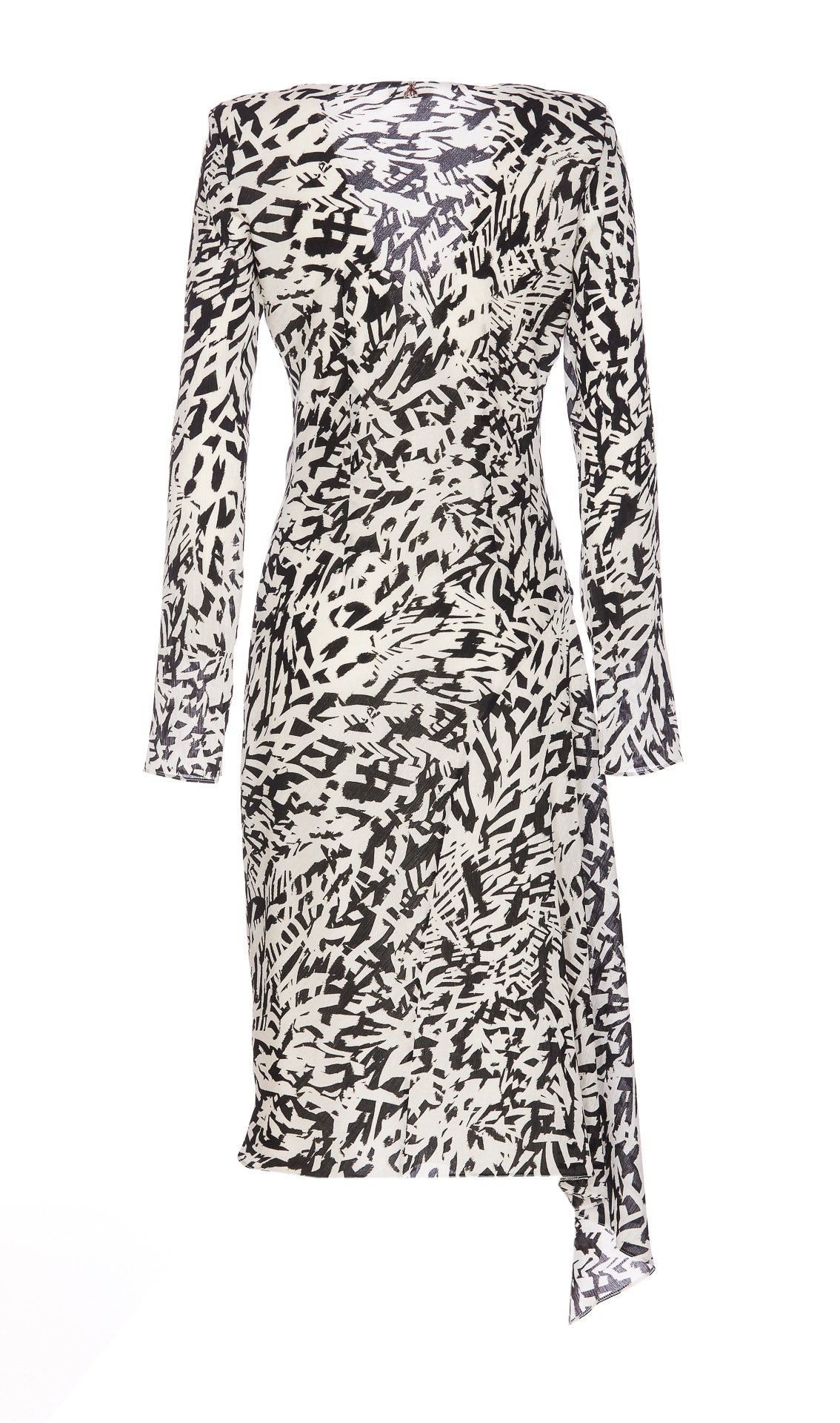 Shop Patrizia Pepe Printed Dress In Black