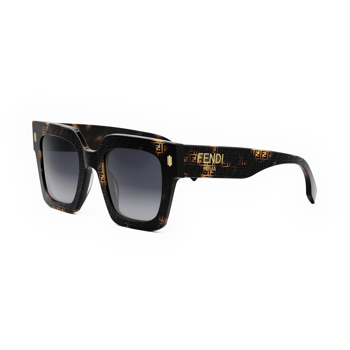 Fendi Square Frame Sunglasses In Brown