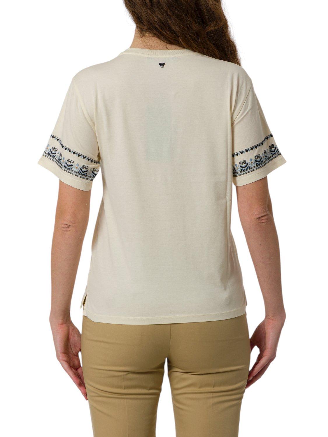 Weekend Max Mara Round Neck Short Sleeve T-shirt In White