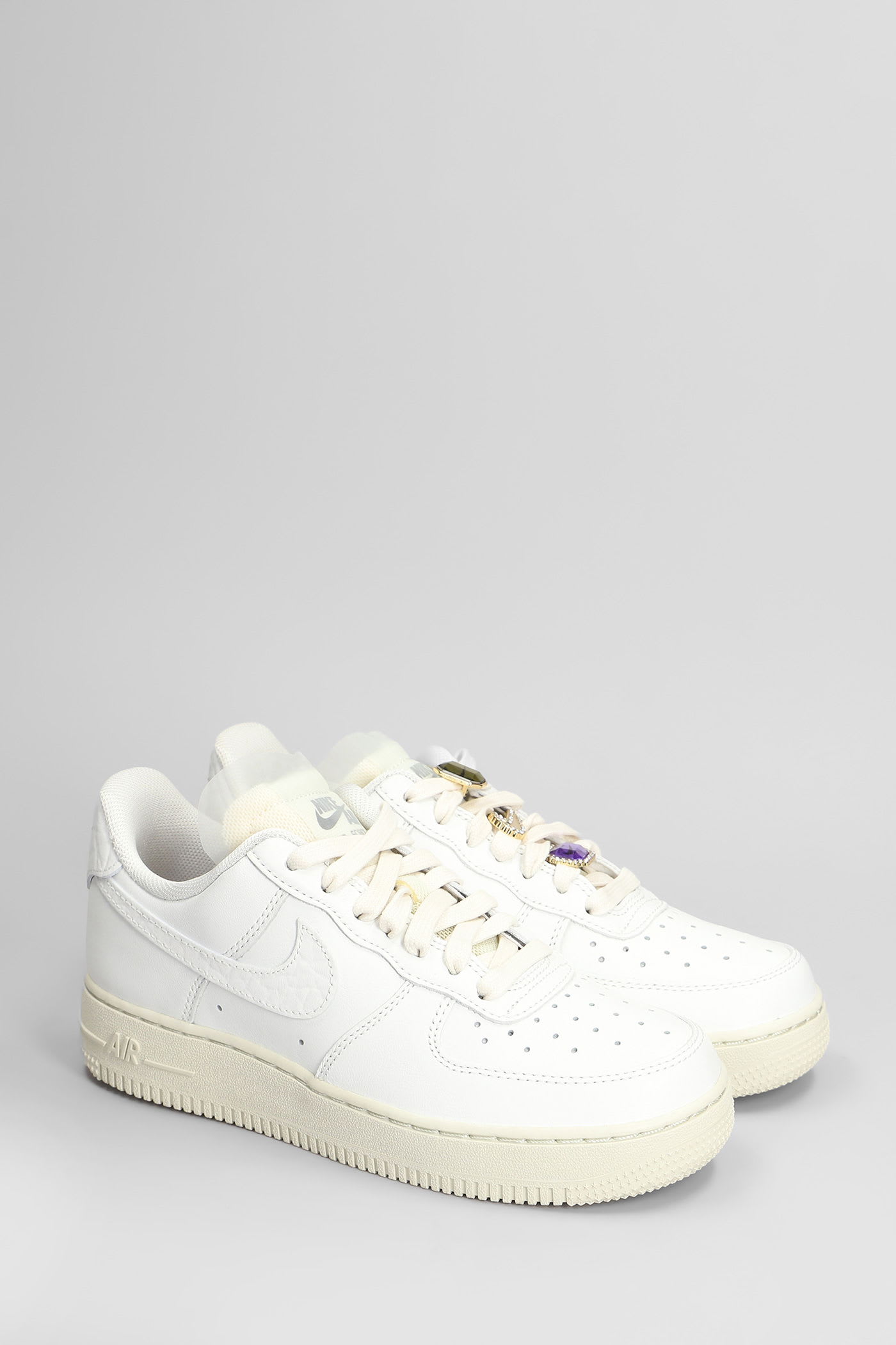 Nike Air Force 1 Lo Sneakers In White Leather In White