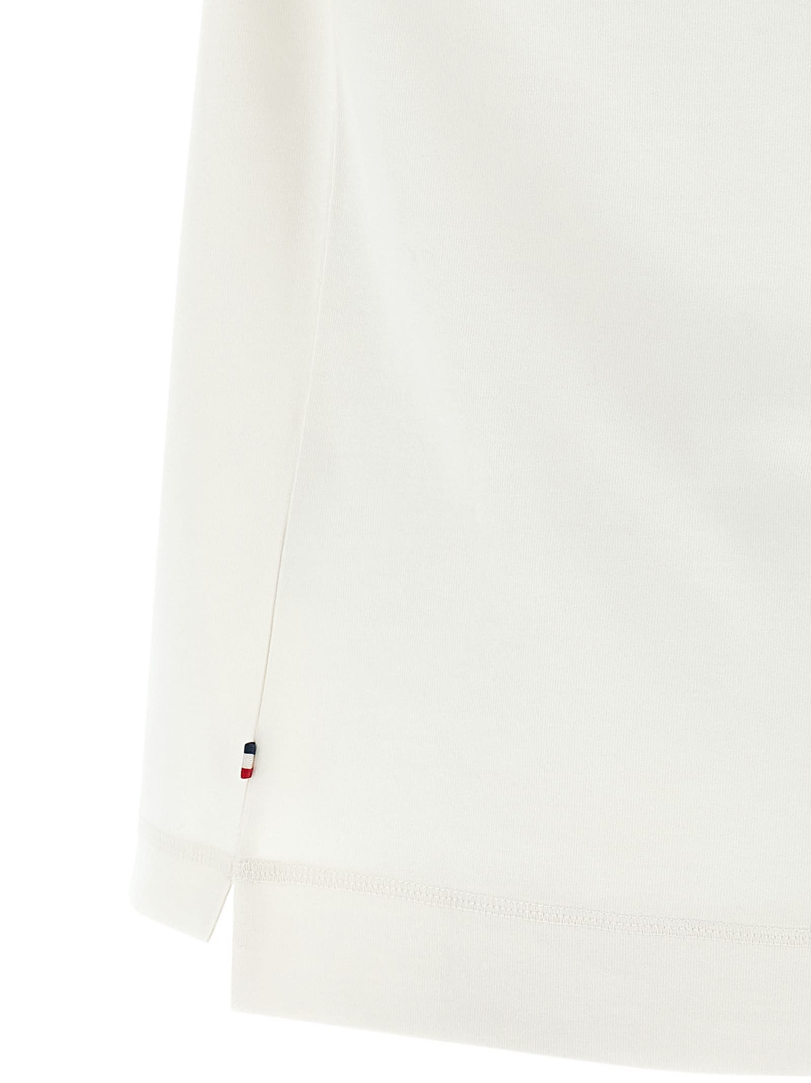 Moncler Crew Neck Printed Short Sleeve T-shirt In White
