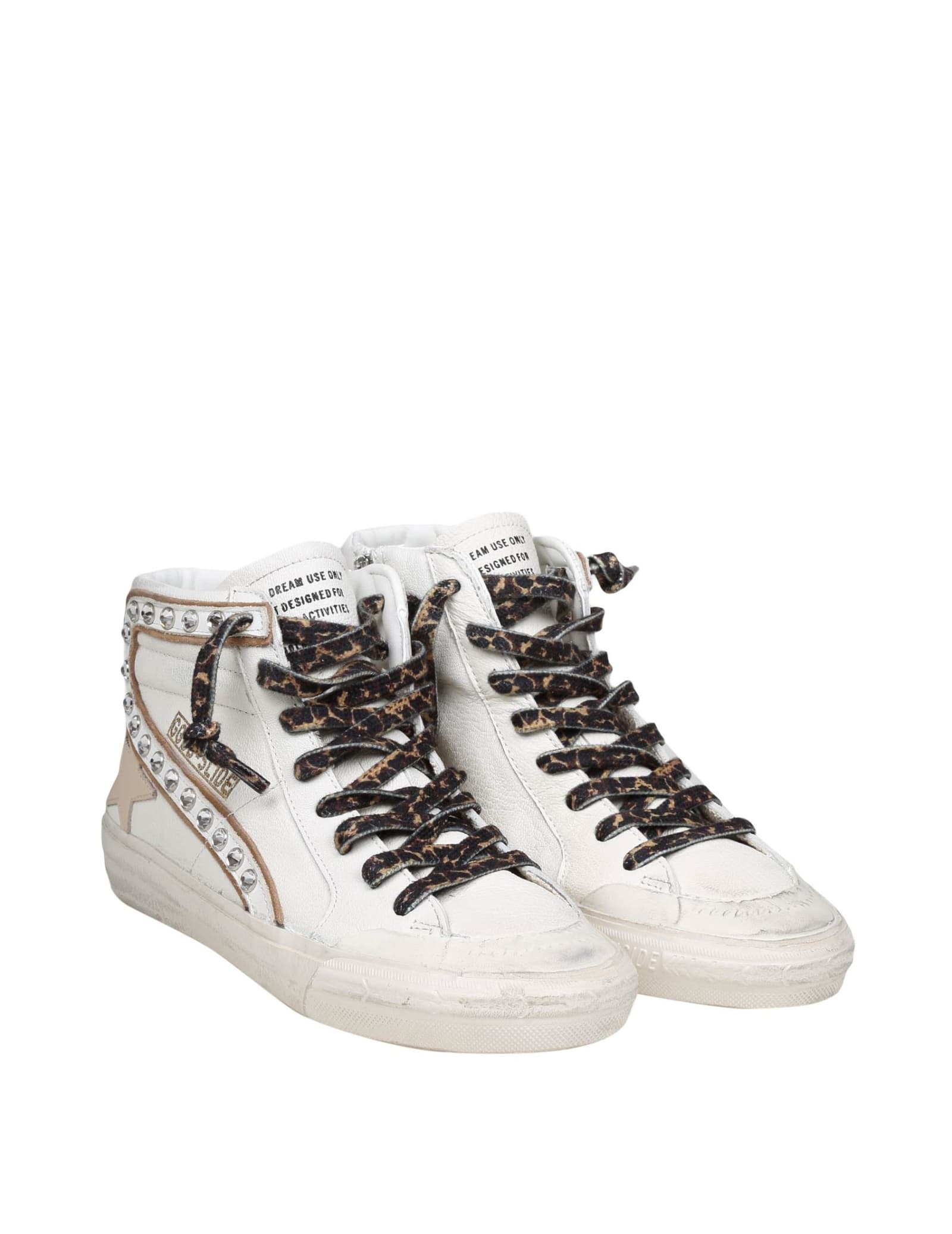 Shop Golden Goose Slide Slide Penstar Sneakers In White Leather