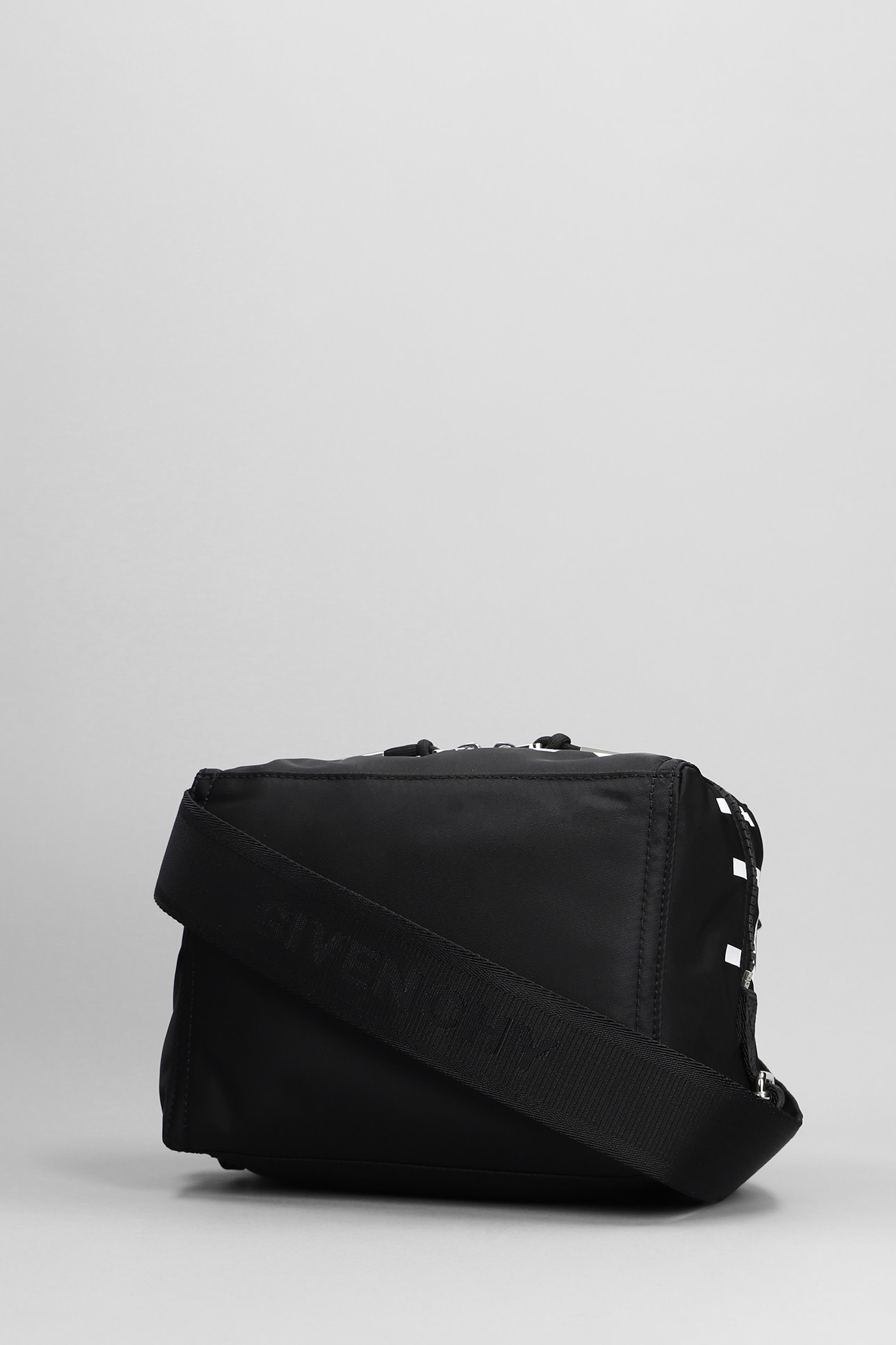 Shop Givenchy Pandora Small Shoulder Bag In Black Polyamide