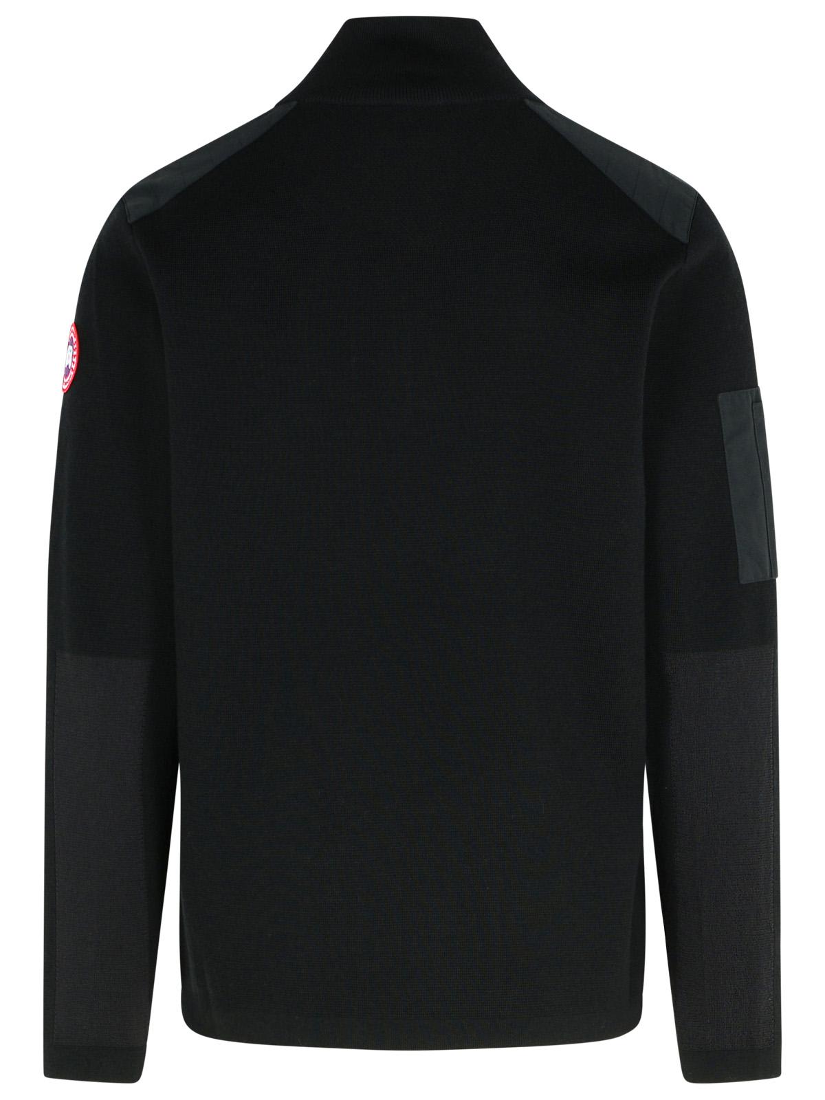 Shop Canada Goose Stormo Black Wool Sweatshirt