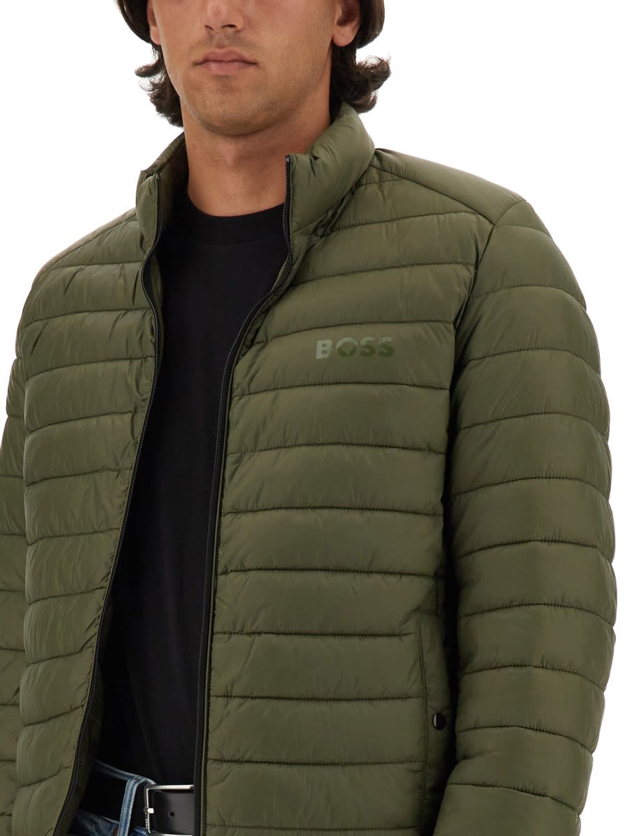 Shop Hugo Boss Jacket With Logo In Green