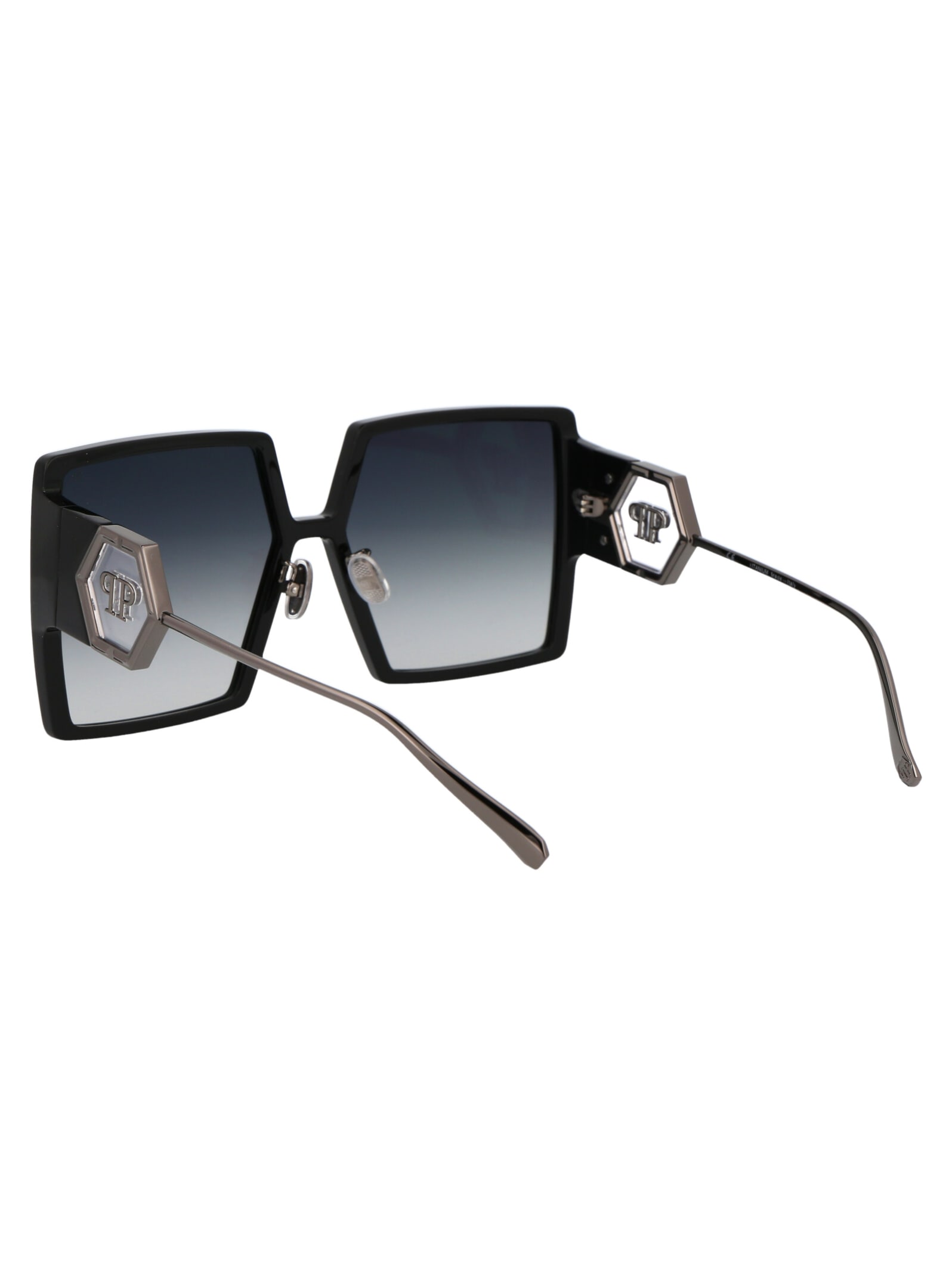 Shop Philipp Plein Spp028m Sunglasses In 0700 Black