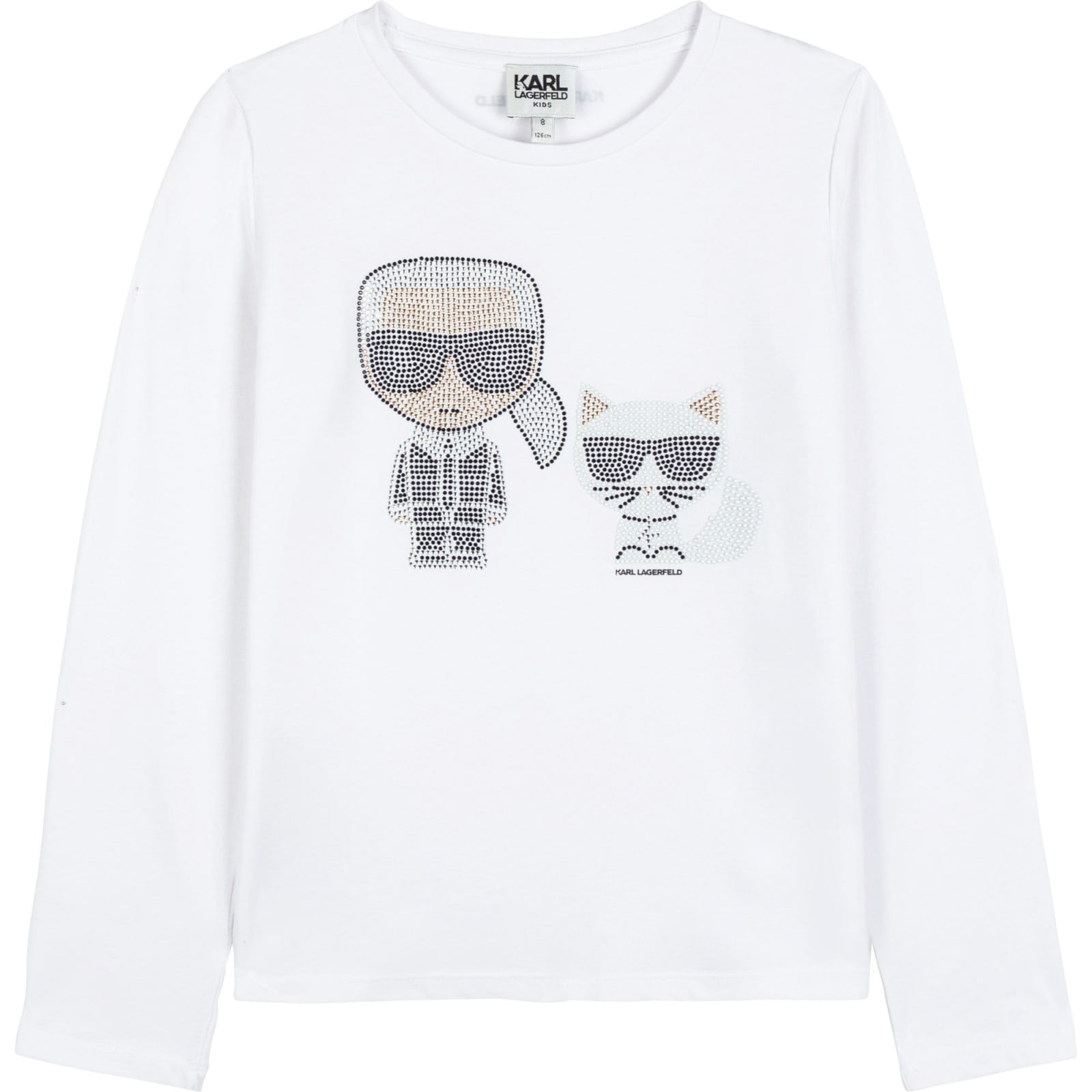 Karl Lagerfeld Kids T-shirt With Rhinestone K / Ikonic