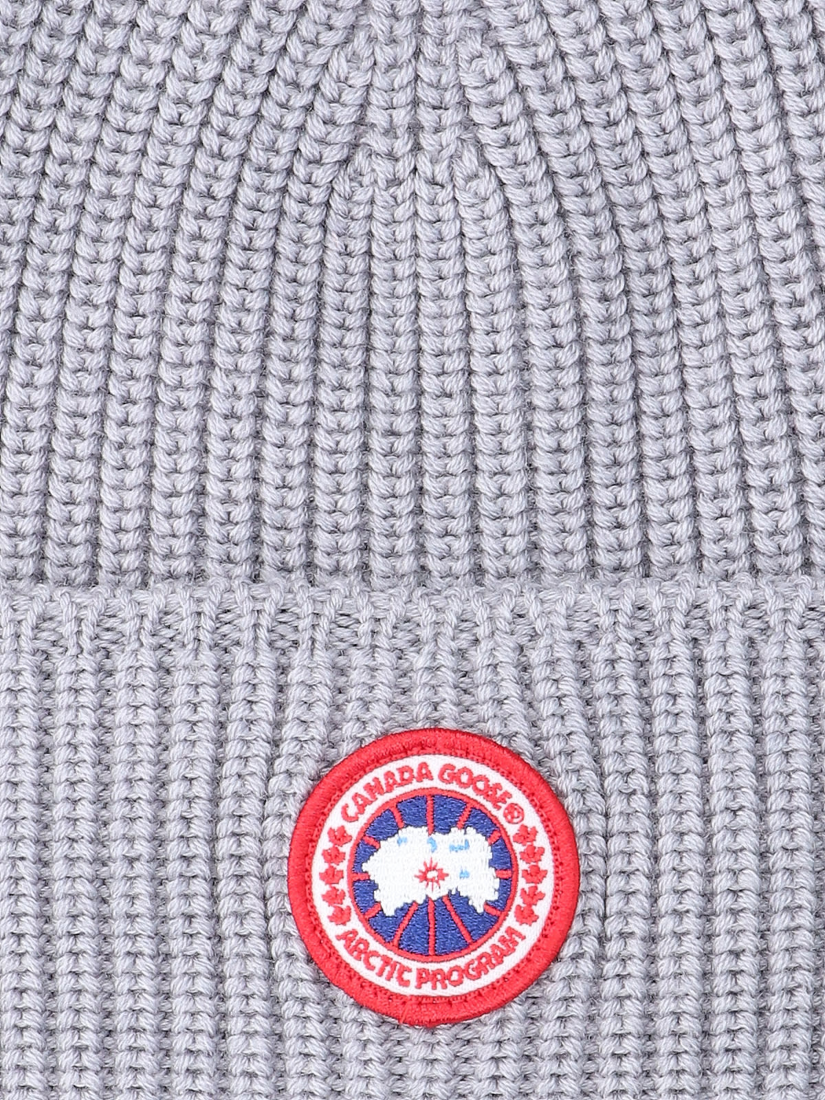 Shop Canada Goose Logo Beanie In Grey