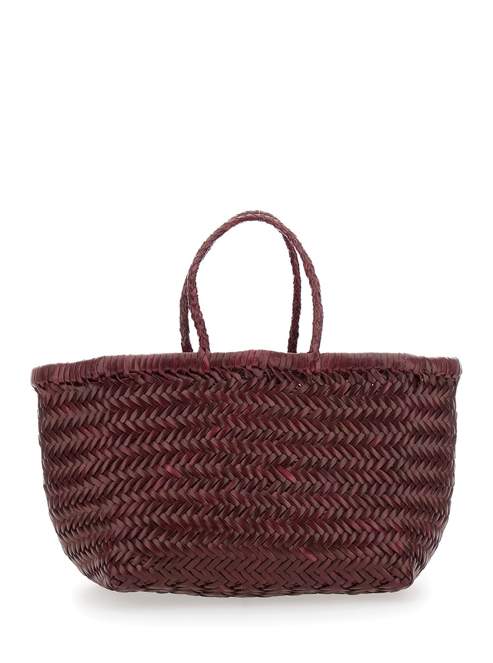 Dragon Diffusion Bamboo Triple Jump Small 3x Jump Design Basket 40x19x15 Cm In Burgundy
