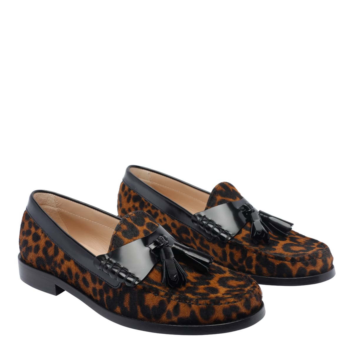 Stuart Weitzman Lottie Loafers In Animal Print