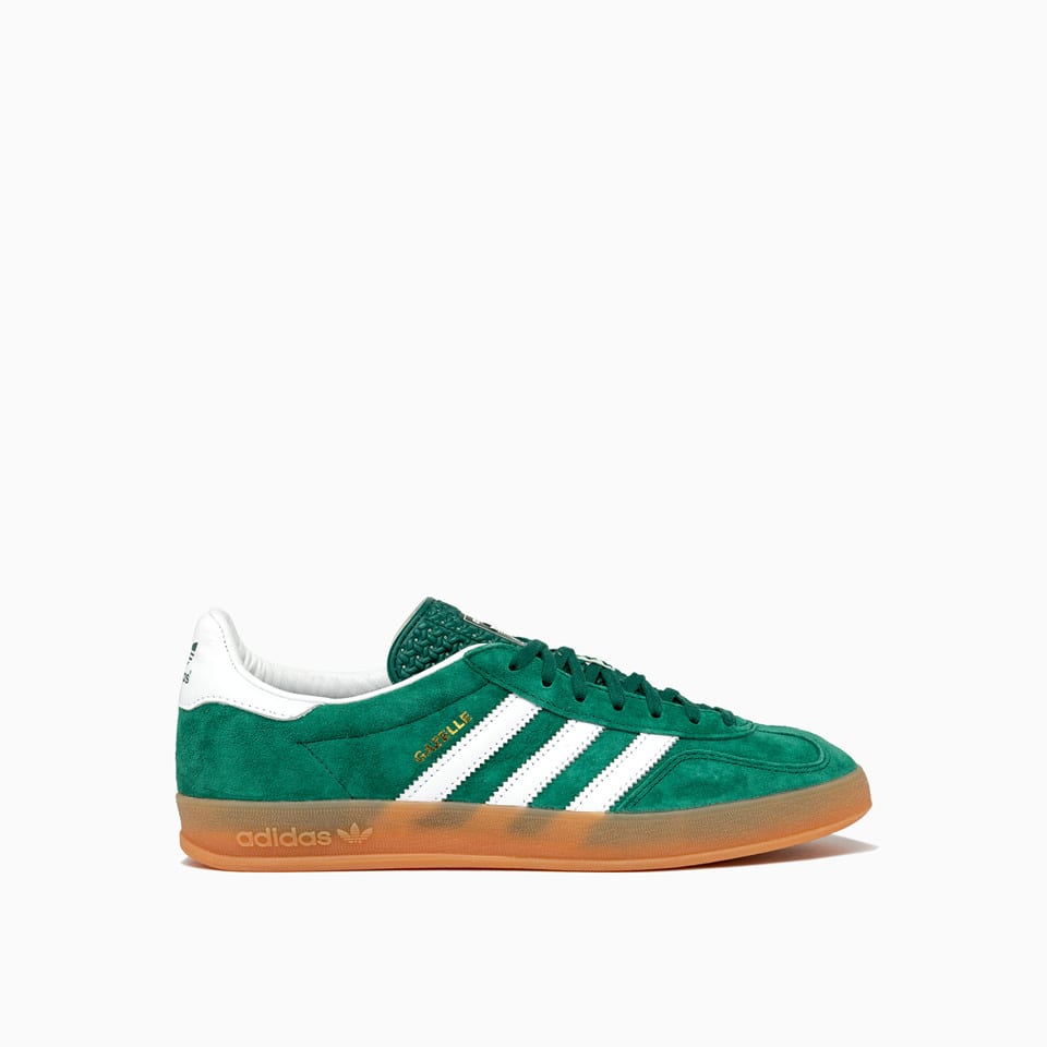 Adidas Originals Gazelle Indoor Sneakers In Cgreen/ftwwht/gum2