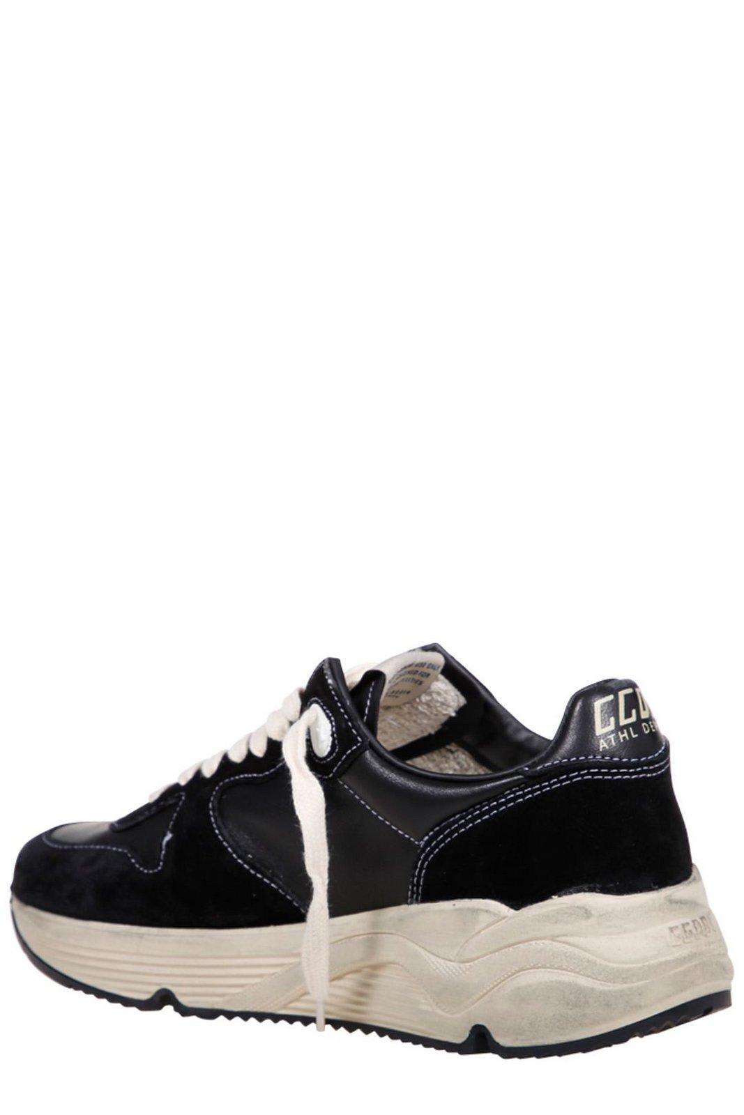Golden Goose Running Sole Nappa Upper And Heel Leather Star In Black
