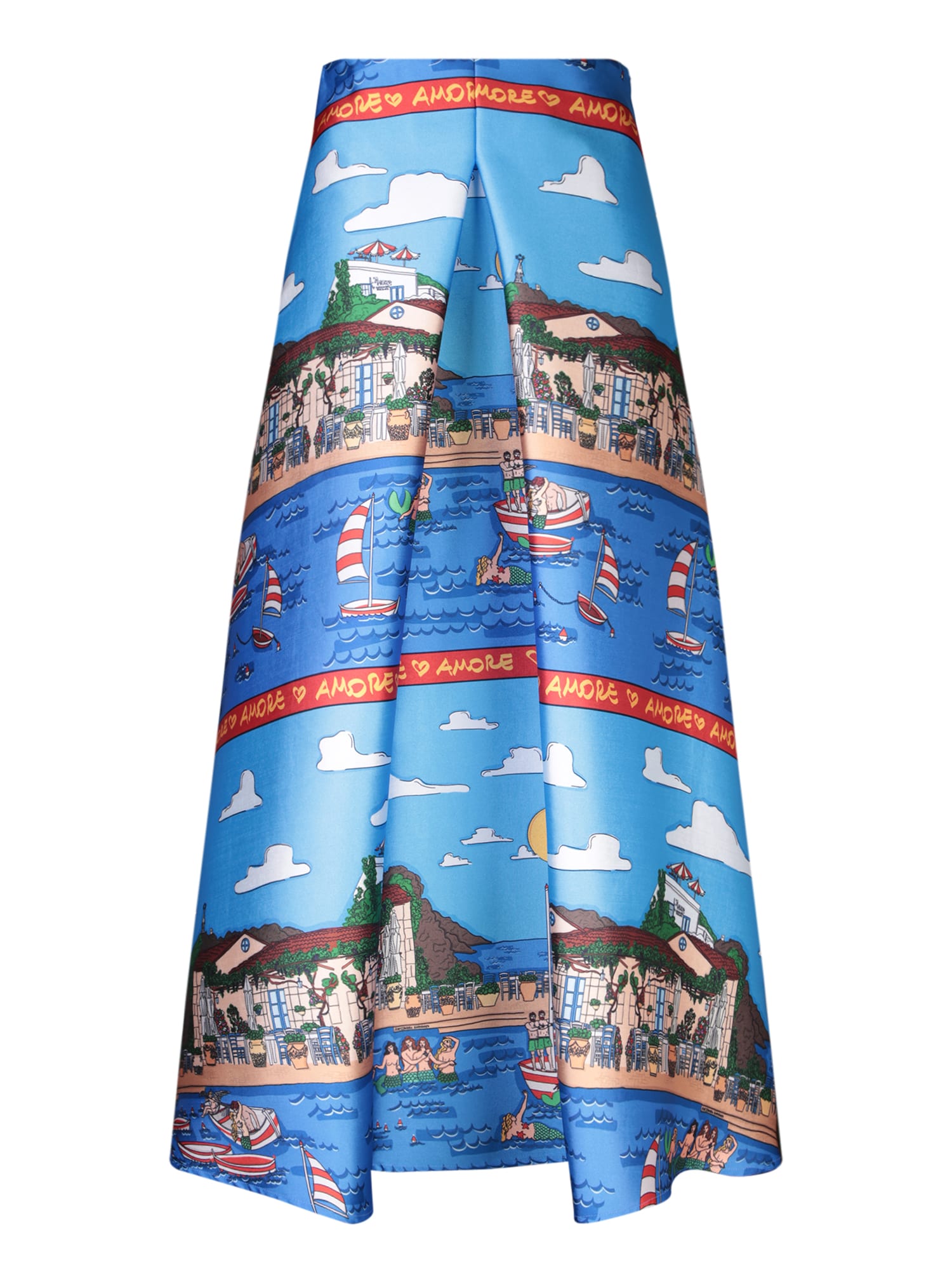 duch Marzamemi Blu Long Skirt