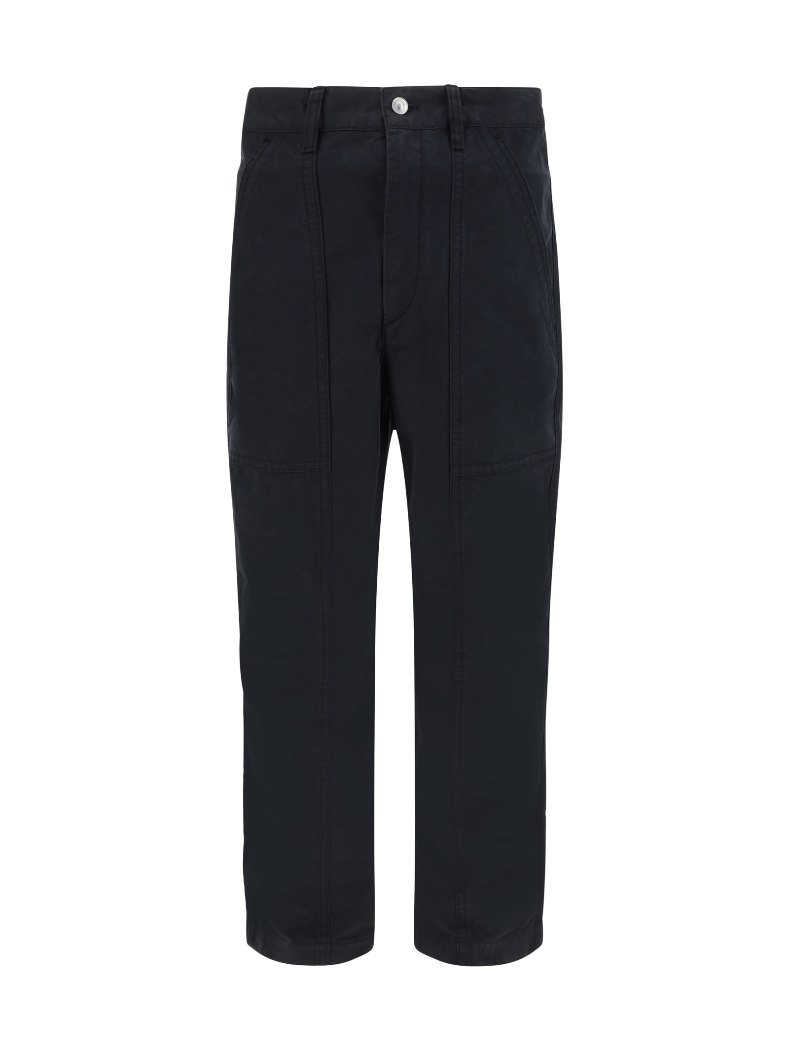 Shop Isabel Marant Leonel Pants In Faded Black