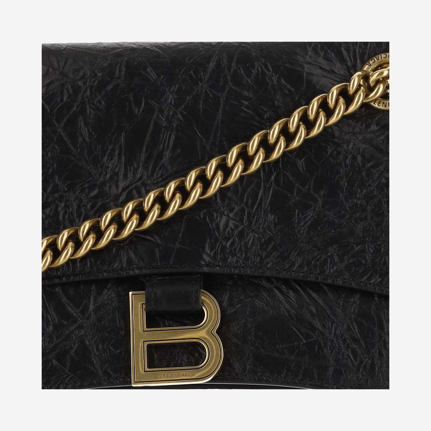 Balenciaga Hourglass S Quilted Shoulder Bag In Black