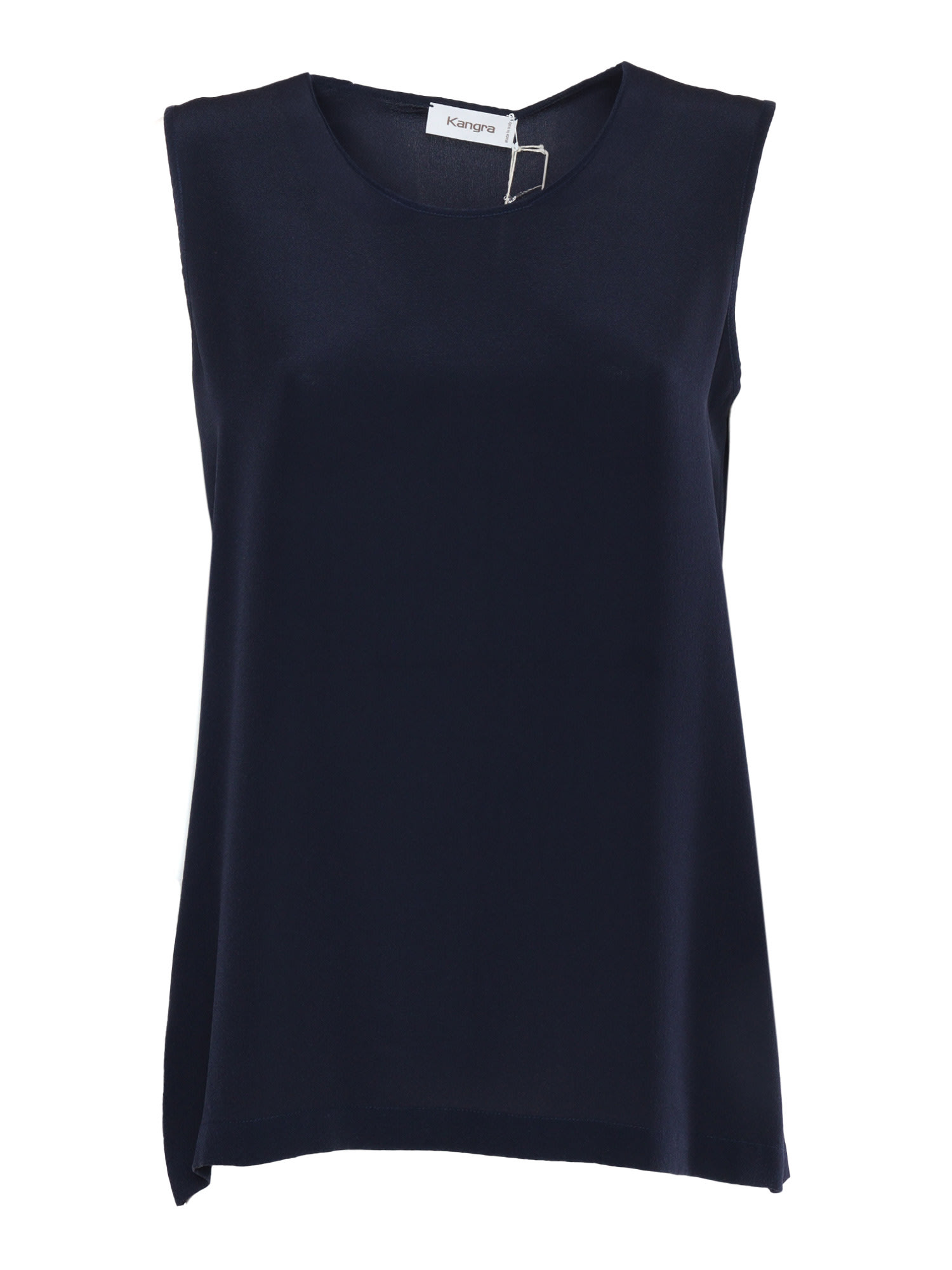 Kangra Cashmere Silk Tank Top In Blue